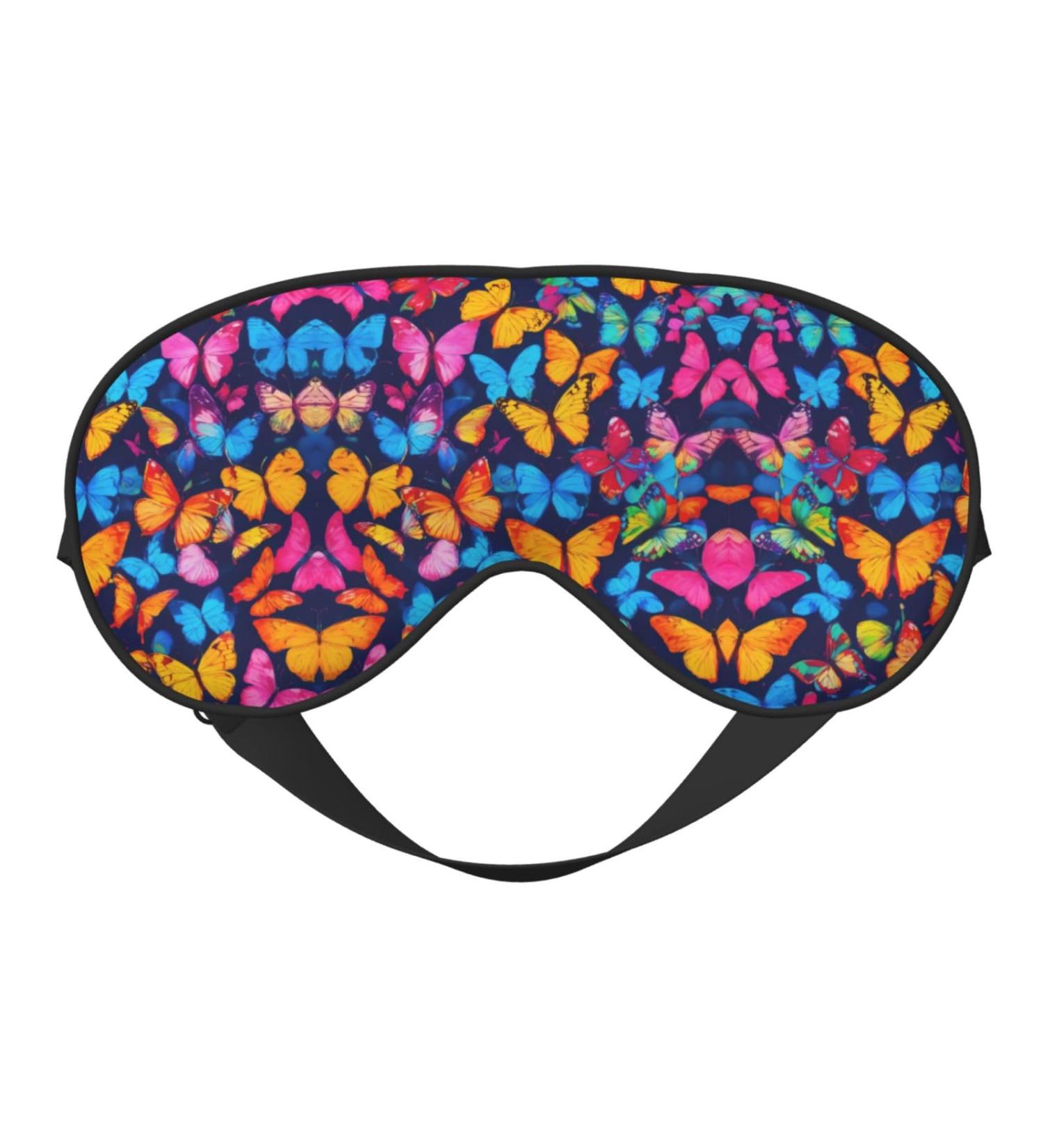 Buy SSIMOO Colorful Butterfly Sleep Mask - Adjustable Breathable & Fashionable Eye Mask for Comfortable Sleep | International Shipping Available - Buy Online on GoSupps.com