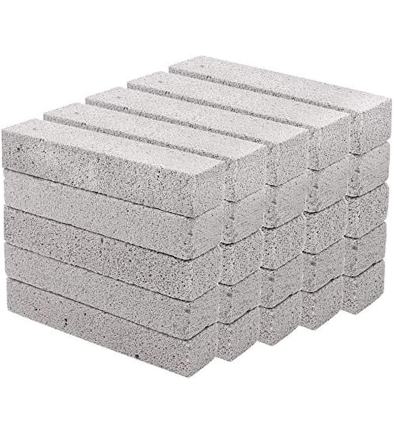 Hatoku 25-Piece Pumice Stone Cleaning Set for Toilet, Bath, Kitchen - Grey Pumice Scouring Pad for Household Cleaning - 5.9 x 1.4 x 0.9 Inches - Buy Online on GoSupps.com