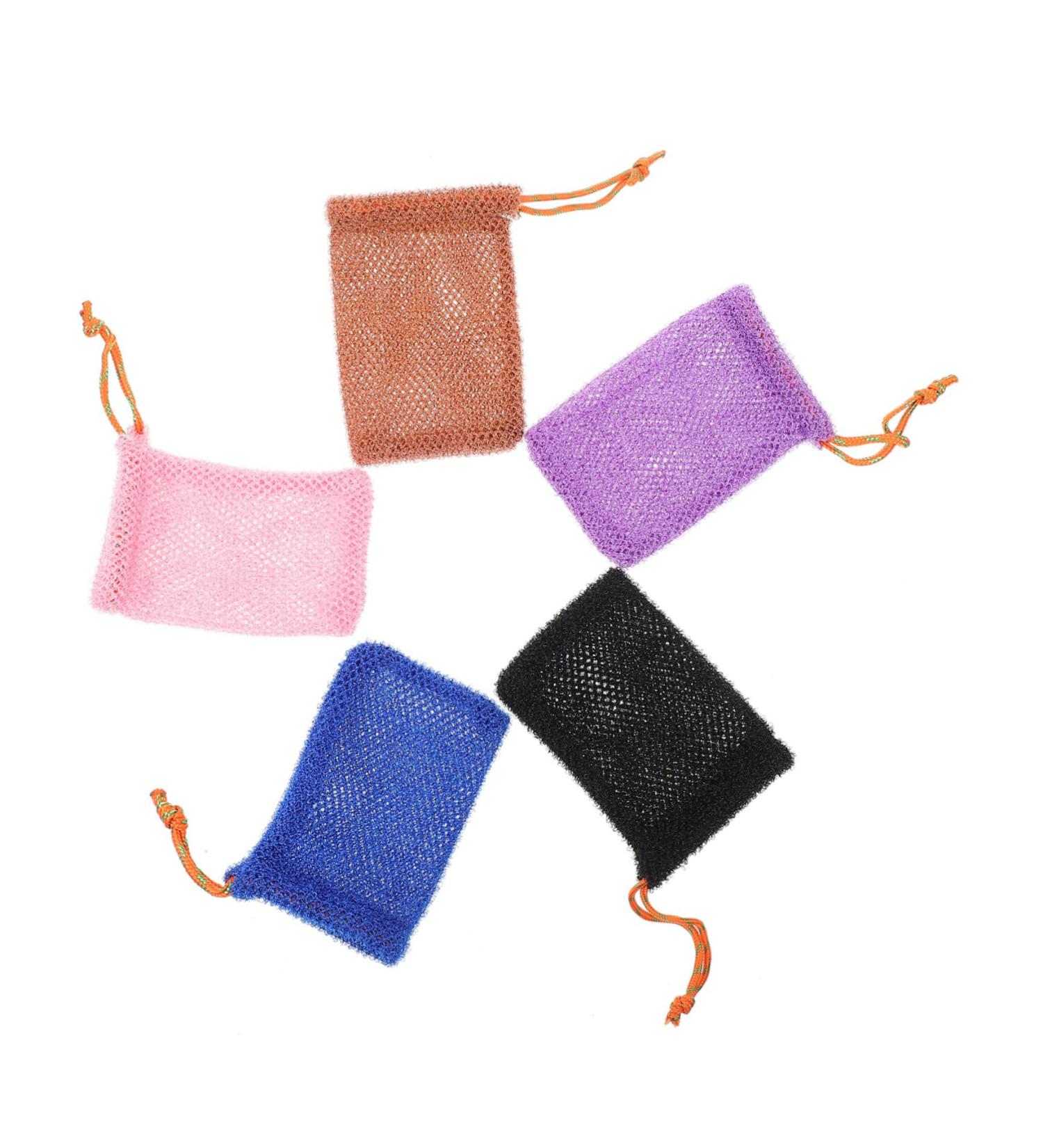 Gogogmee 5pcs Lathering Mesh Soap Foaming Bag Bathing Soap Bag Soap Saver Pouches Soap Net Bag Nylon - Buy Online on GoSupps.com