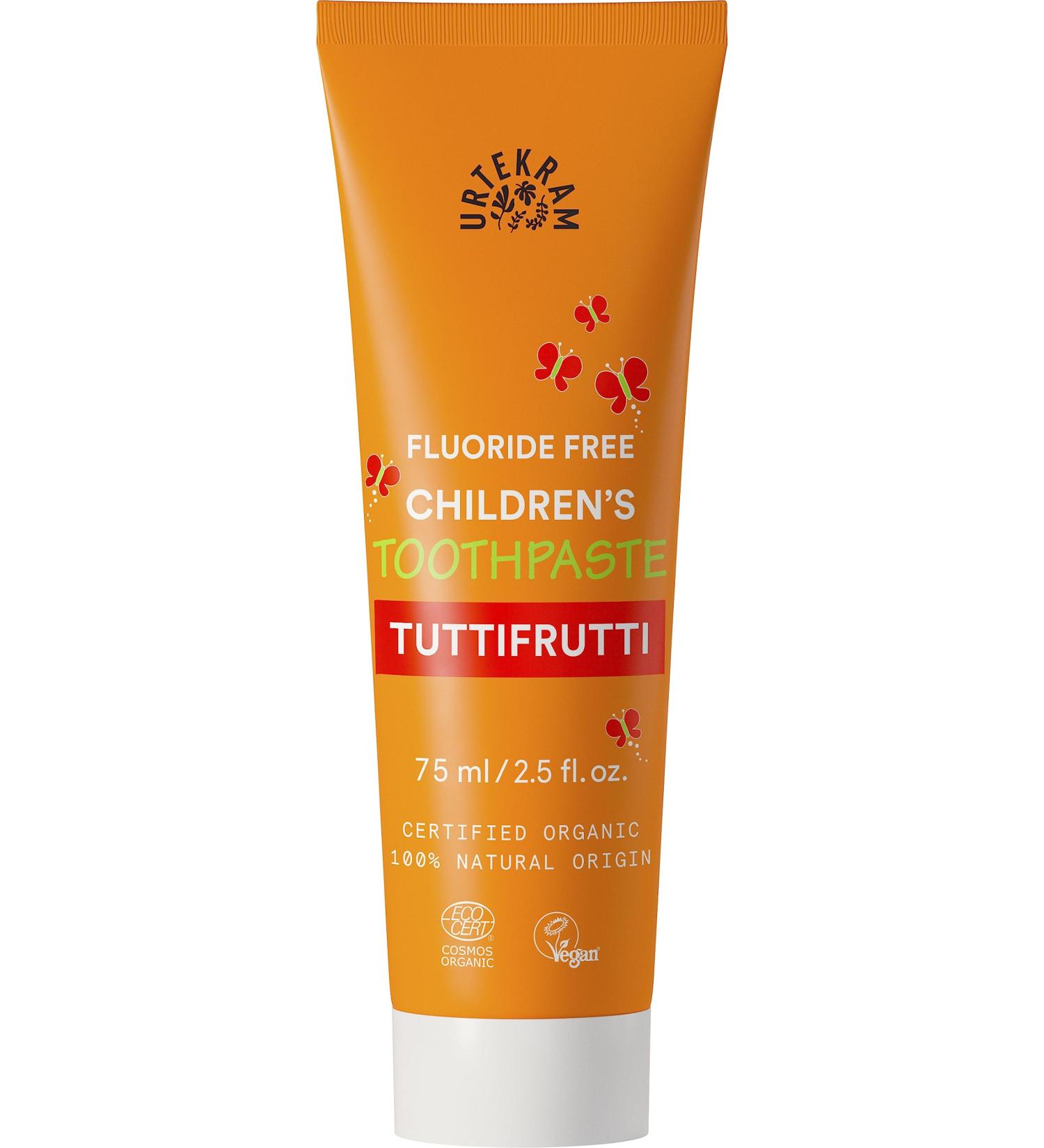 Urtekram Children's Toothpaste Tuttifrutti ORGANIC 75 ml (2 x 75 ml)