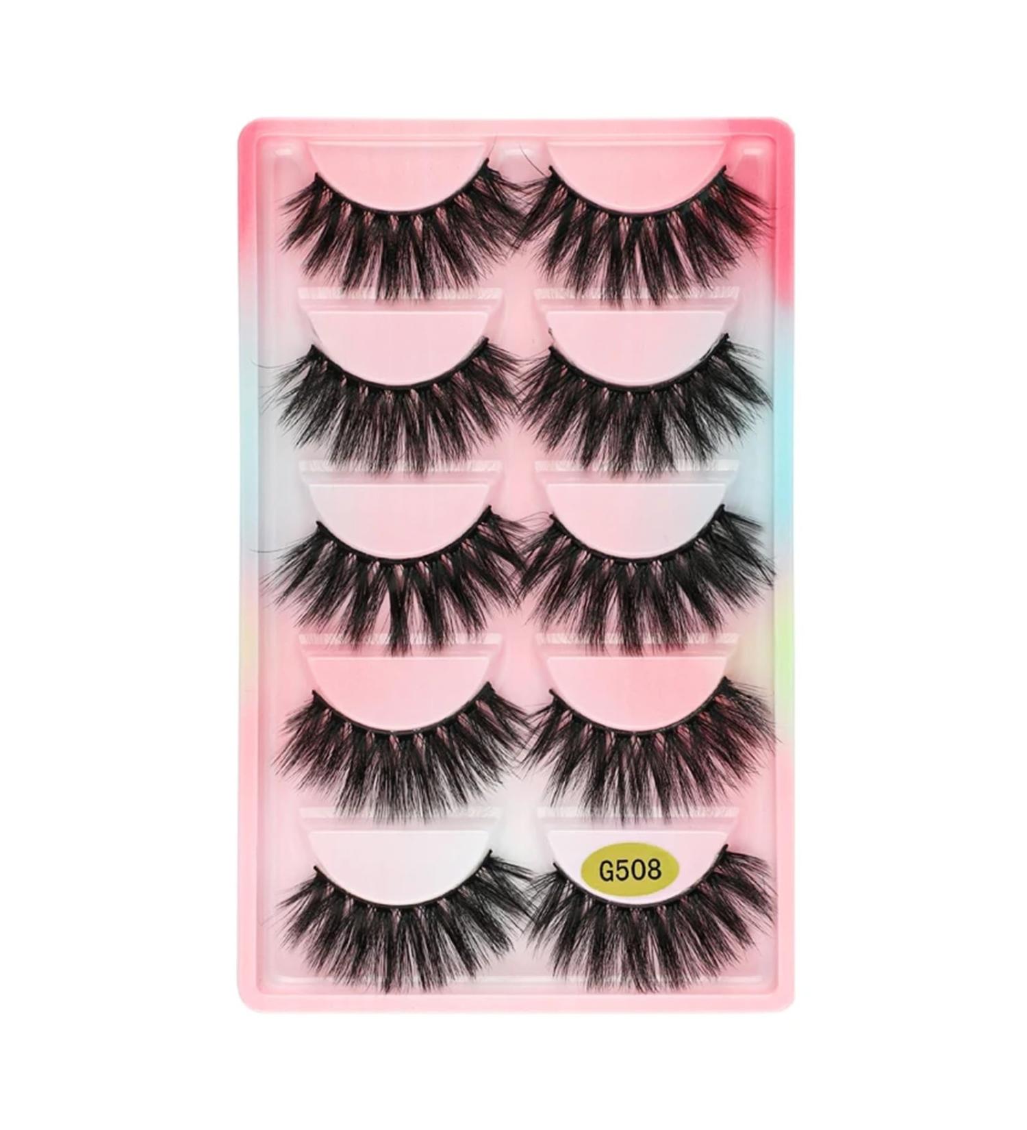 UAMOU 2-50 Boxes Eyelashes faux mink lashes natural 3d mink eyelashes volume false lashes in bulk cilios Cheerfully (Color : 5 Pairs G508CS Size : 40 Boxes) - Buy Online on GoSupps.com