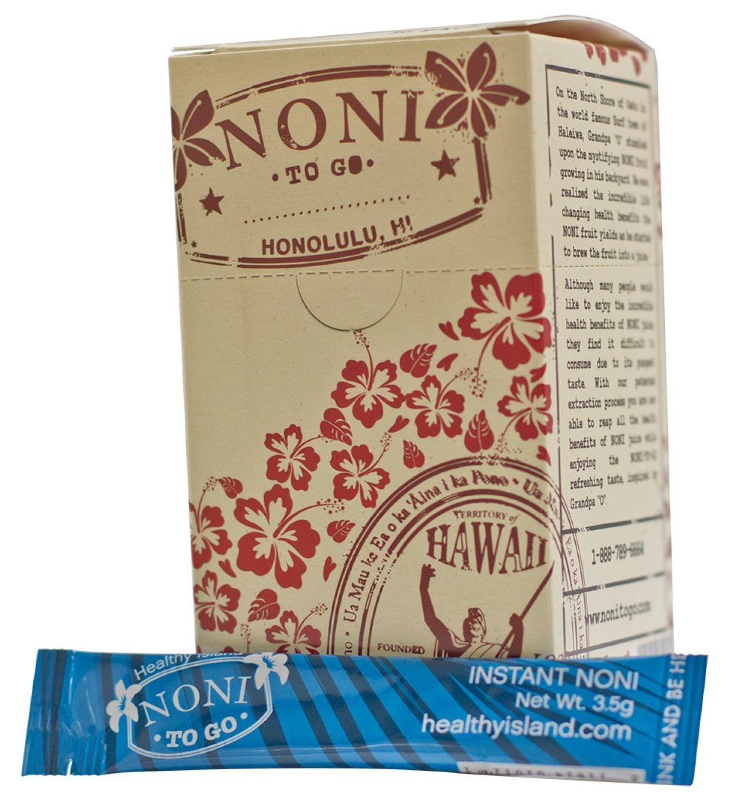 Squeeze Dried Noni to Go Sticks - Hawaiian Noni and Green Tea Blend - Antioxidant-Rich & Immune-Boosting - 30 Count Pack - Buy Online on GoSupps.com