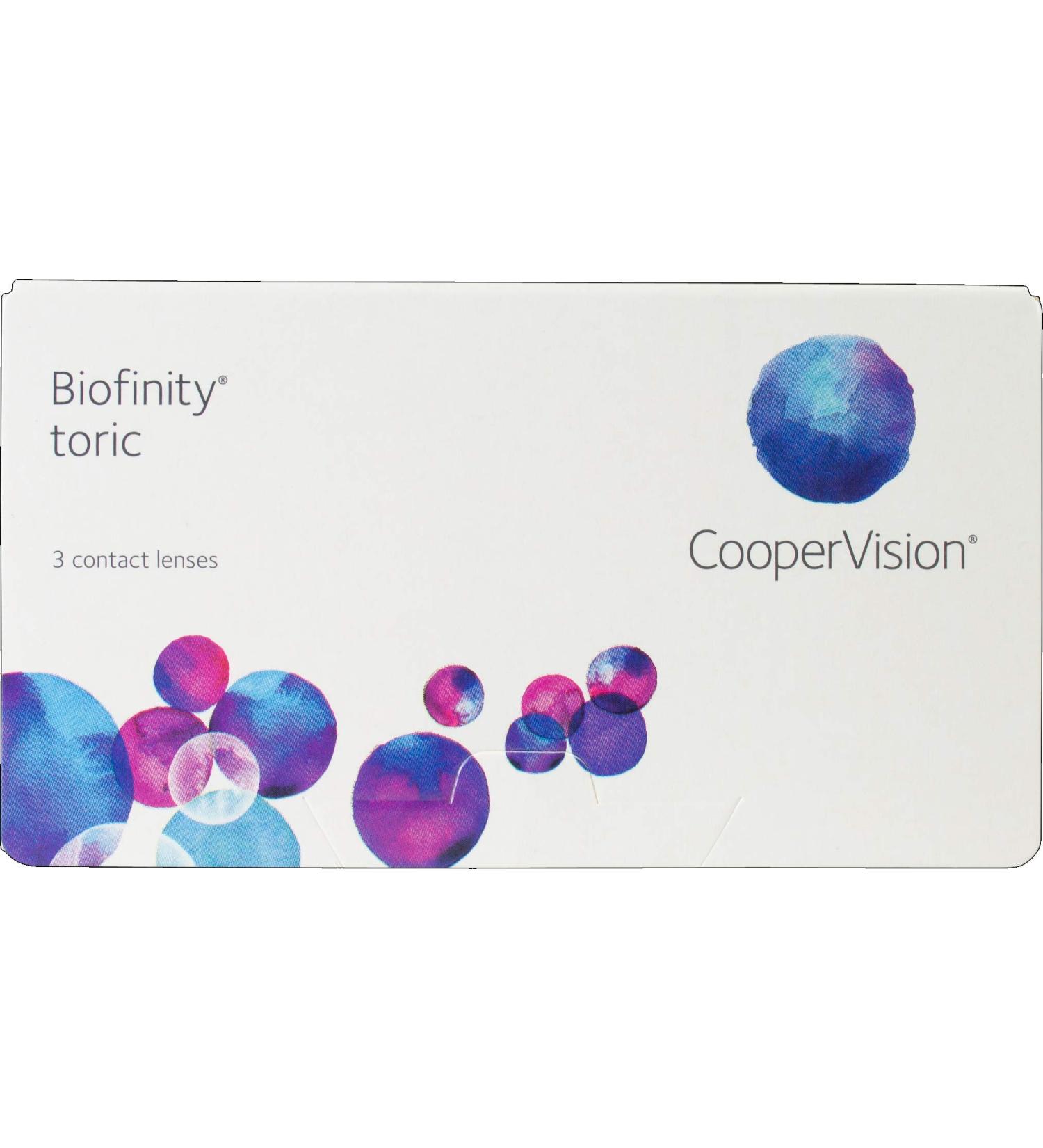 Biofinity Toric toric monthly soft lenses 3 pieces / BC 8.7 mm / DIA 14.5 / CYL -0.75 / Axis 160 / -03.00 diopters