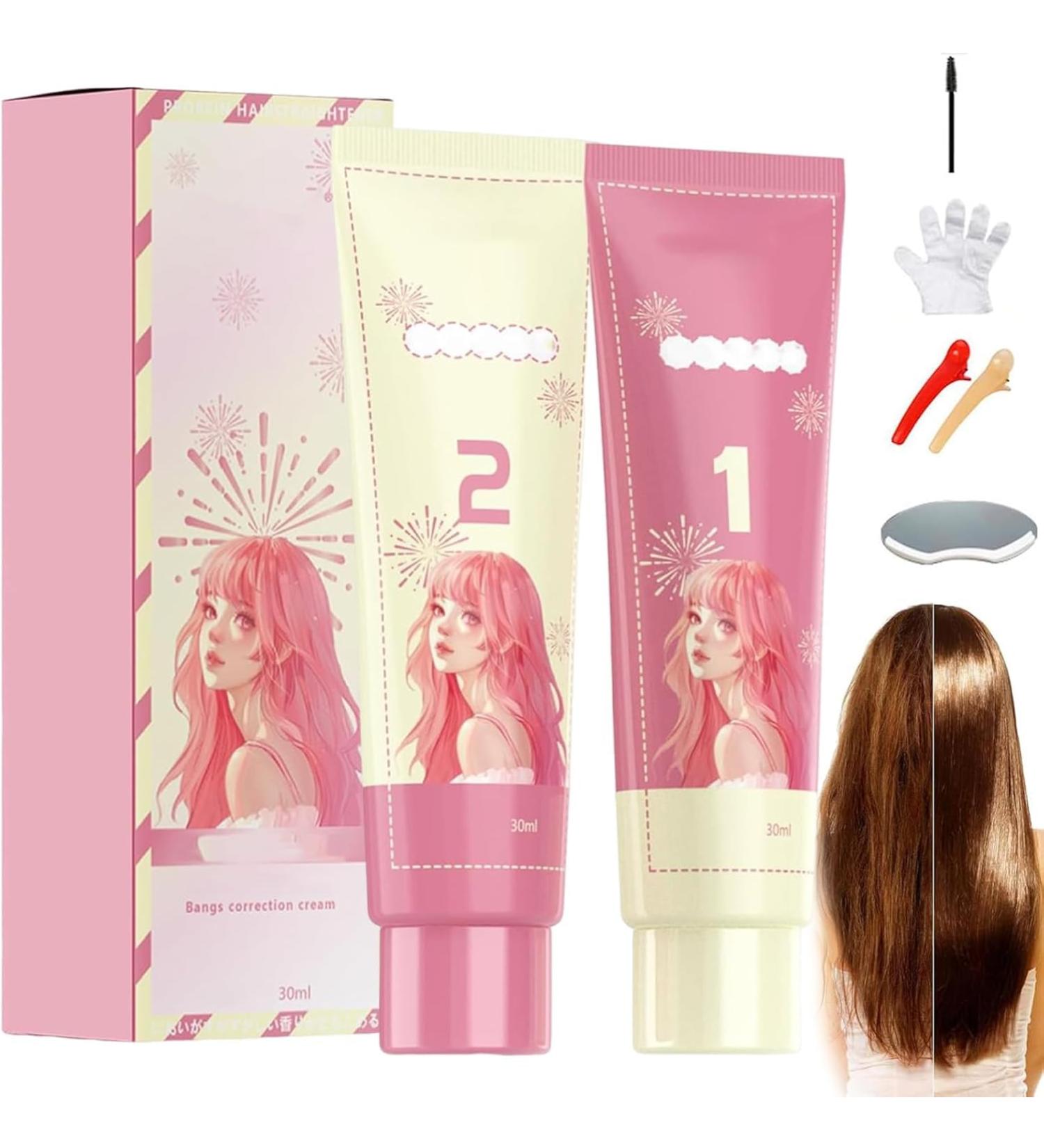 Protein Correction Hair Straightening Cream Protein Hair Softener Set For All Hair Types (1PCS) - Buy Online on GoSupps.com
