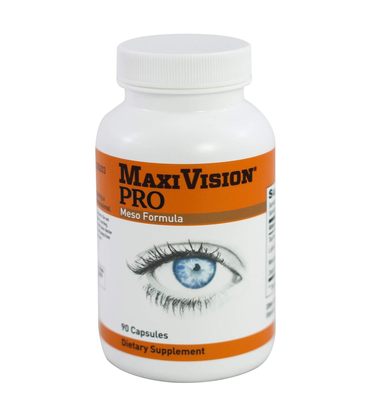 MaxiVision PRO Meso Formula - Mesozeaxanthin, Lutein, Zeaxanthin - 90 Capsules - Buy Online on GoSupps.com