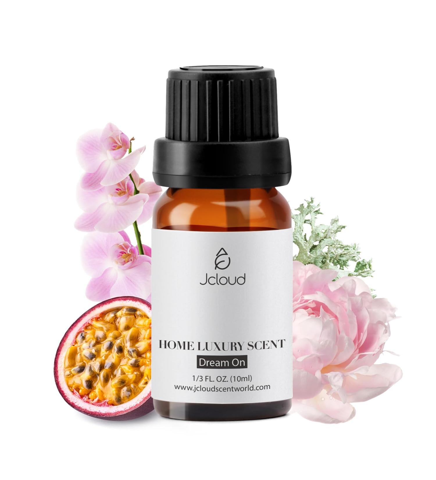 JCLOUD Dream On Essential Oil for Diffuser - Premium Aromatherapy Oil with Passion Fruit Peony & Orchid - Natural Pet Safe & Luxury Scents - 10mL - Buy Online on GoSupps.com