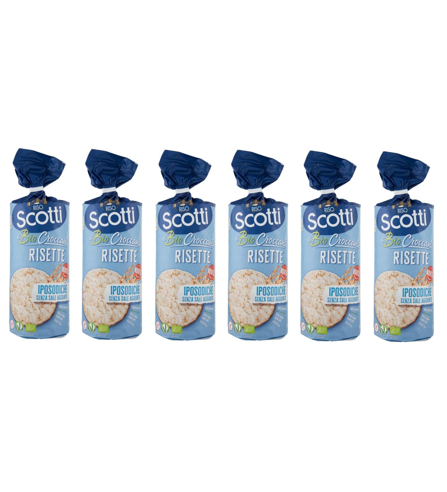 Riso Scotti Le Bio Croccanti Risette Iposodiques Crispy gluten-free - No added salt - 130 g - low-sodium rice waffles - Buy Online on GoSupps.com