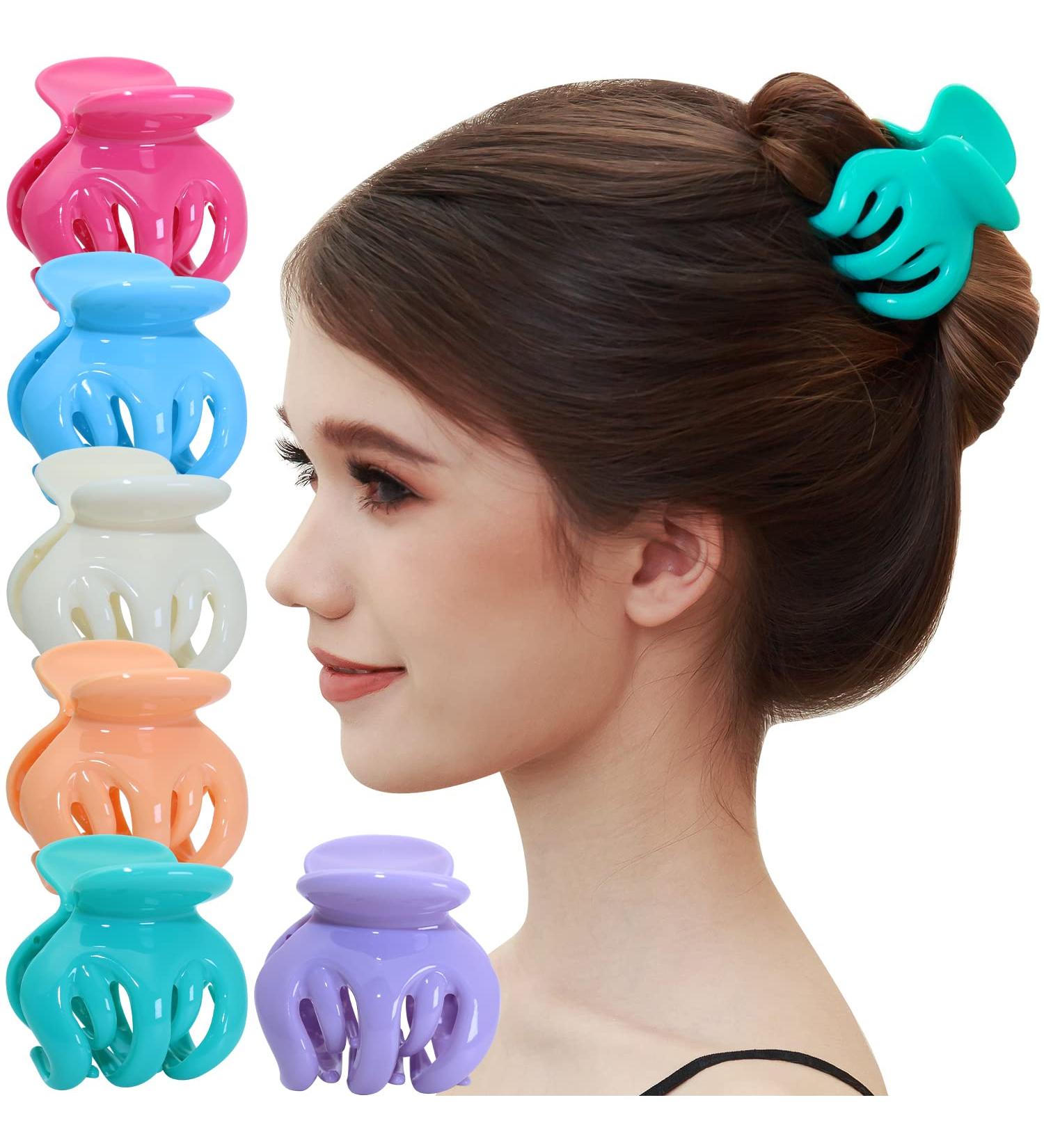 RC ROCH 6 Pumpkin Cauma Oktopus Spider Hair Clip for Women | High-Quality Claw Clamp with Interlocking Teeth | Large Pastel Multifolito - Buy Online on GoSupps.com