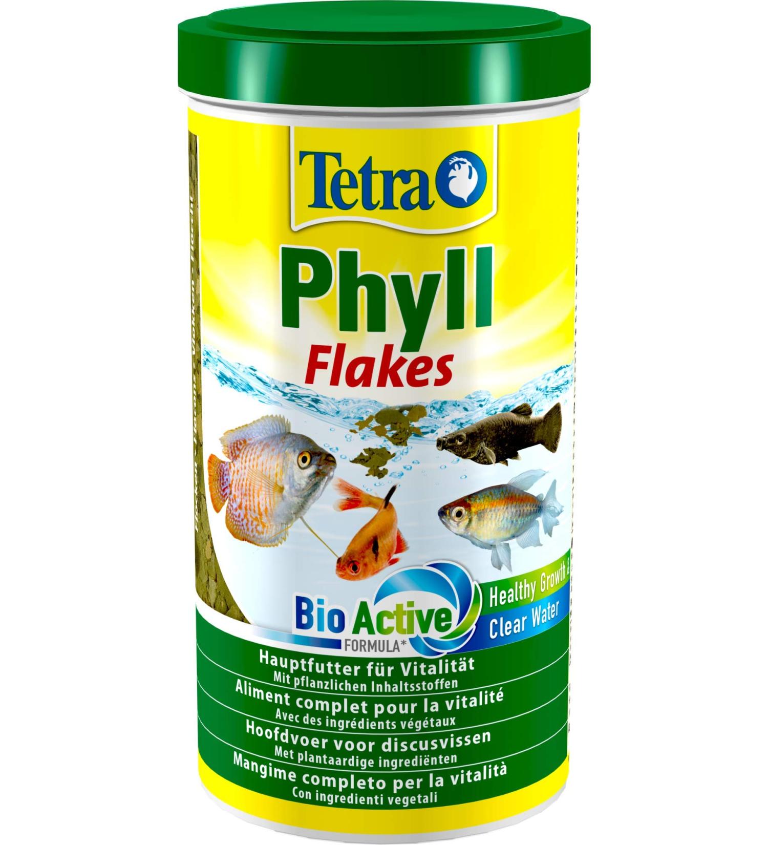 Tetra Phyll Flakes - Premium Herbivorous Fish Feed | 1L Flake Food for Vibrant Aquariums - Buy Online on GoSupps.com