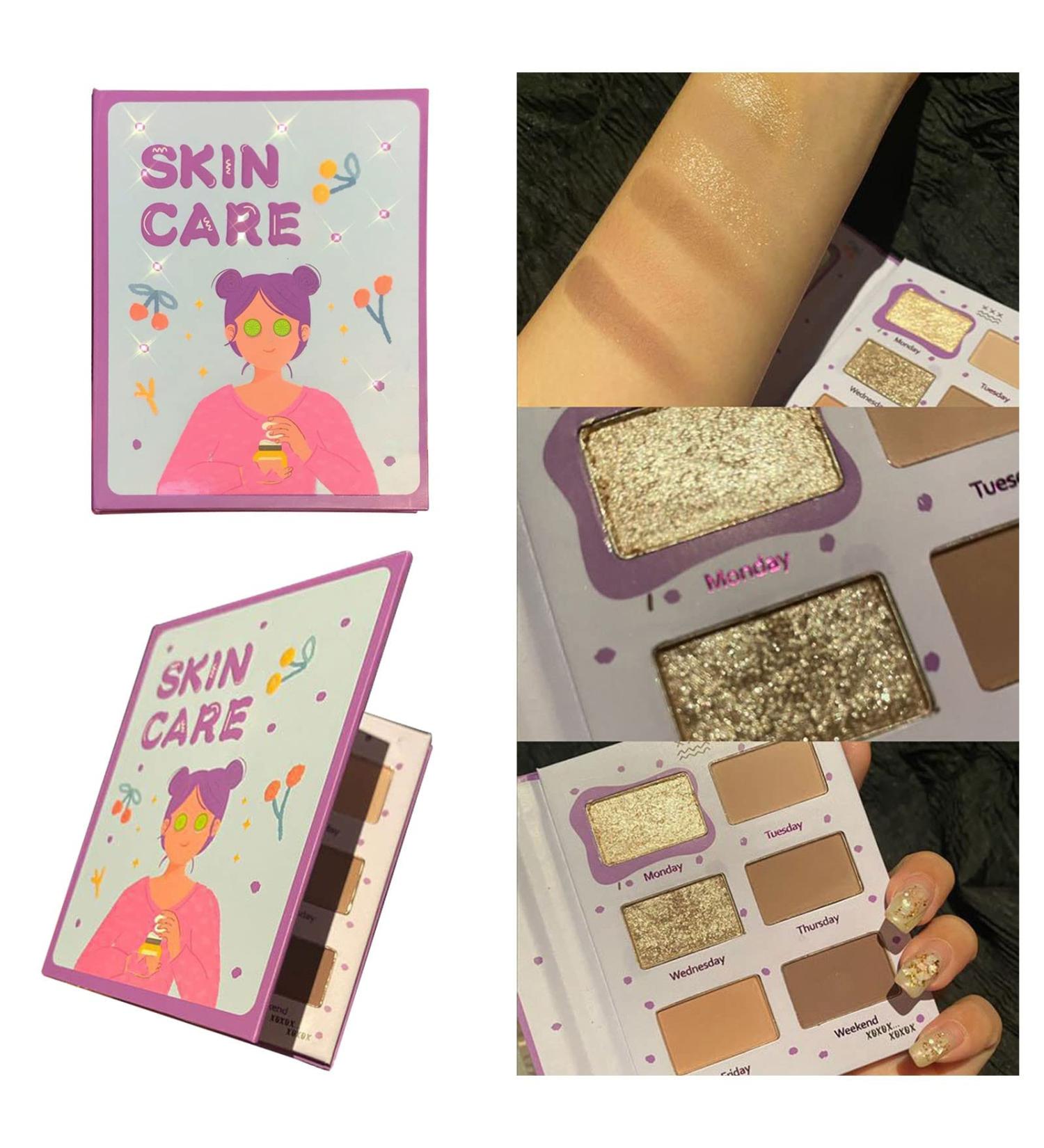Eye Shadow for Girls Take Notes Eye & Cheek Notebook Tea Earth Color Eye Shadow Makeup Cosmetics (B) - Buy Online on GoSupps.com