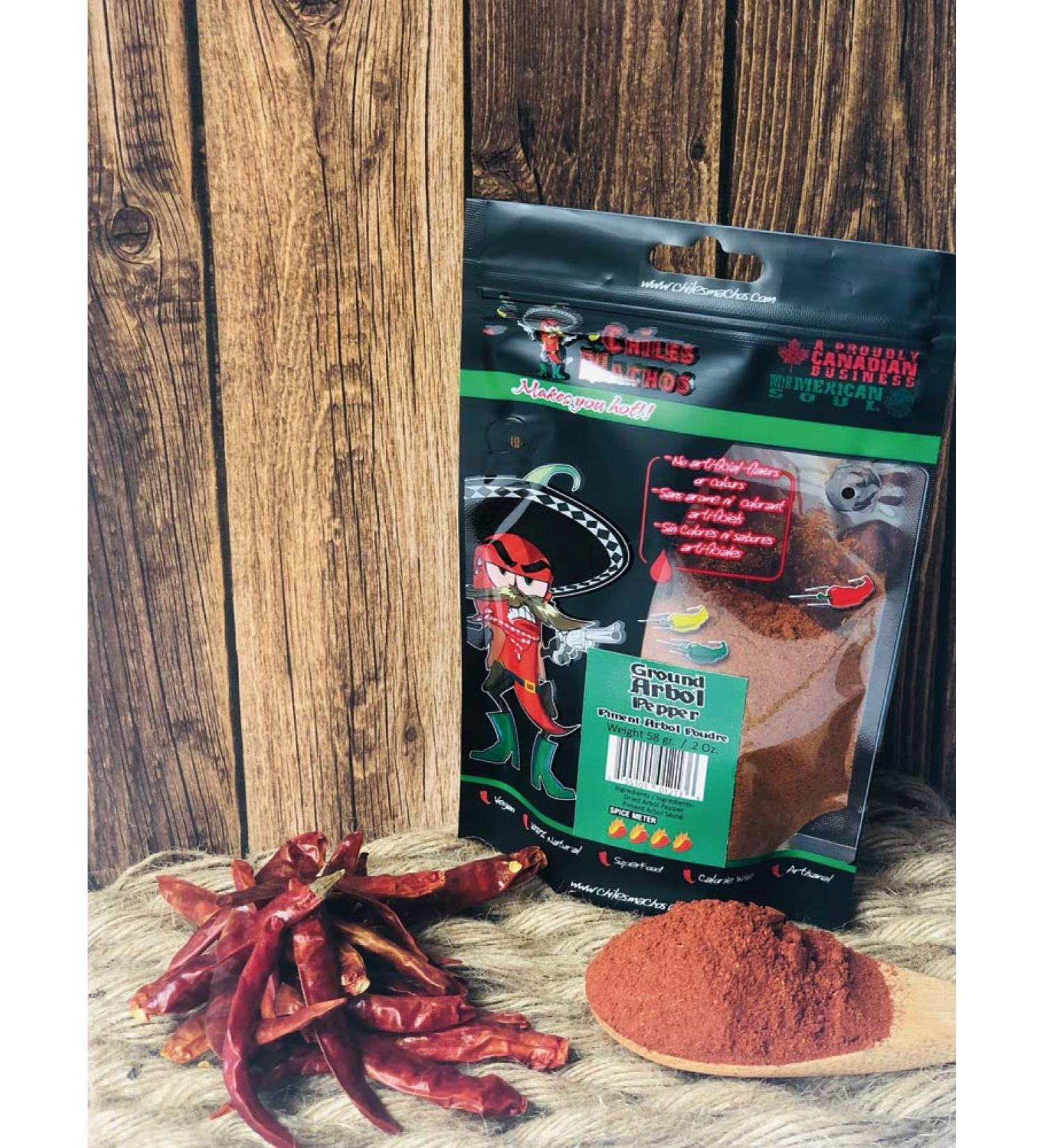 Ground Arbol Chili Pepper Grade A 58Gr / 2 oz. by Chiles Machos - Buy Online on GoSupps.com