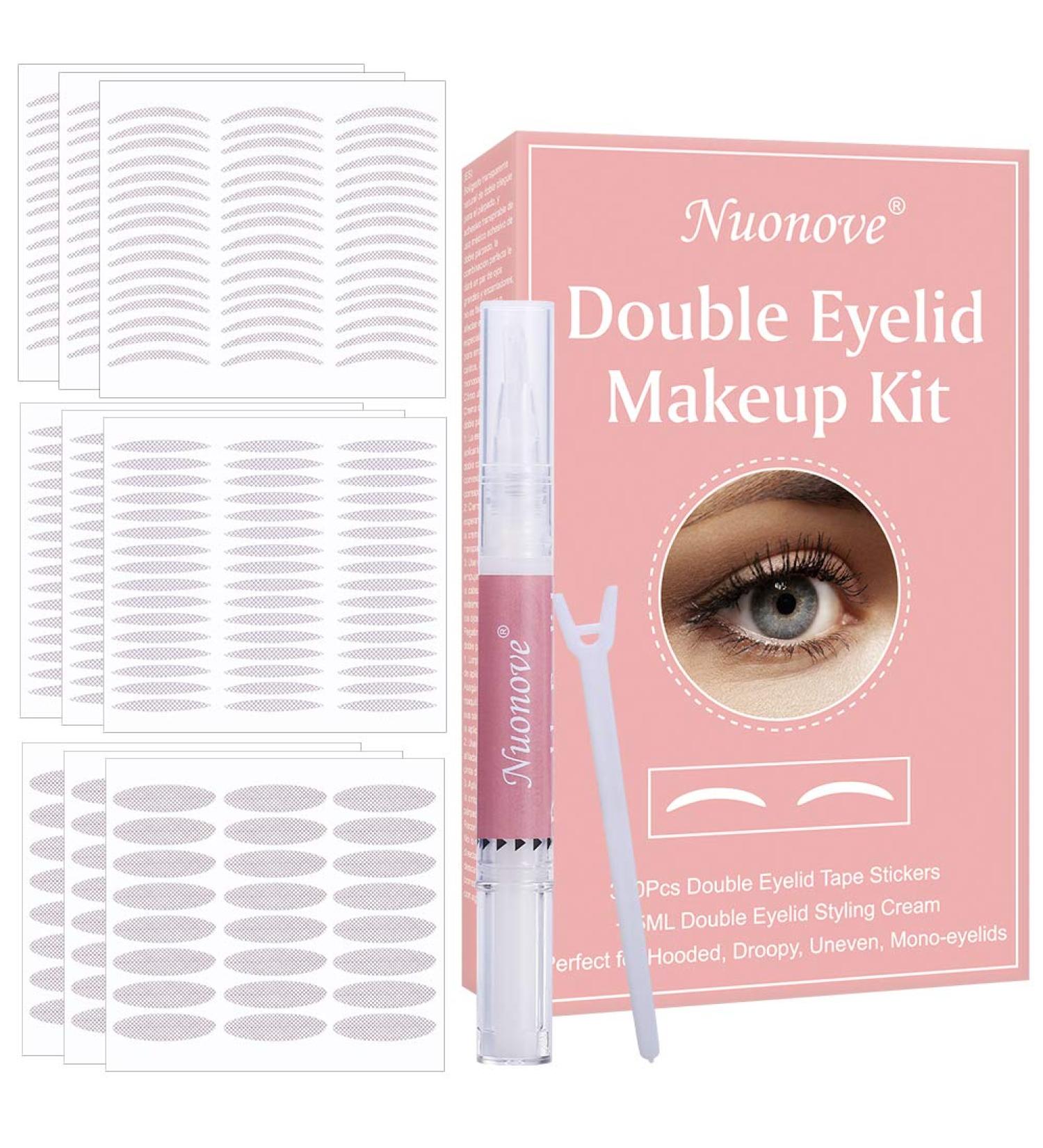 Slide Stripes Double Eyelid Tape & Slupoter Cream - 360PCS Waterproof Invisible Tape + 5ML Styling Cream for Perfect Double Eyelids - Buy Online on GoSupps.com