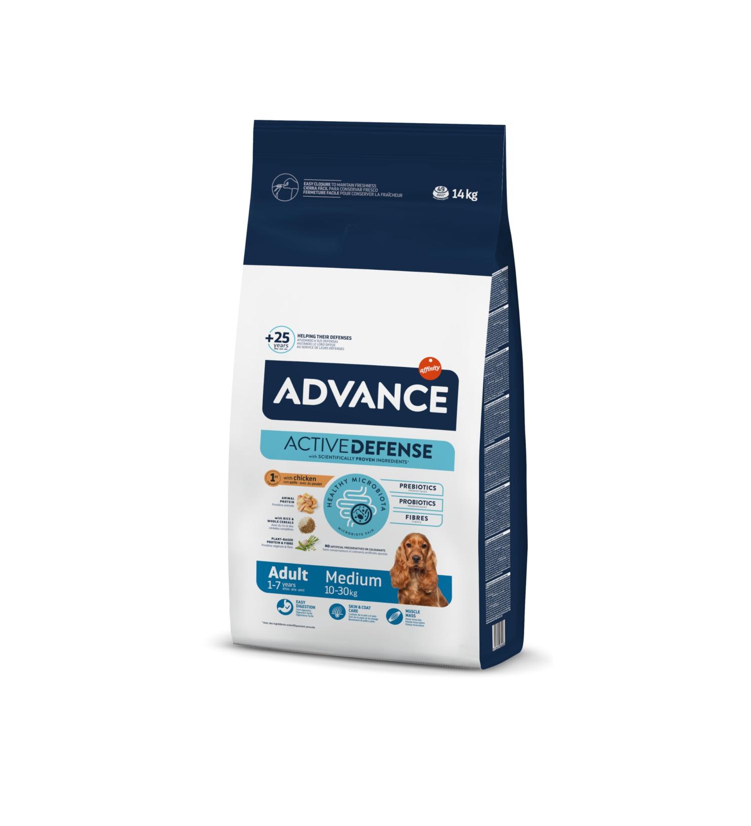 Advance Medium Adult Chicken - Dry Food for Medium Breed Adult Dogs with Chicken - 14kg - Buy Online on GoSupps.com