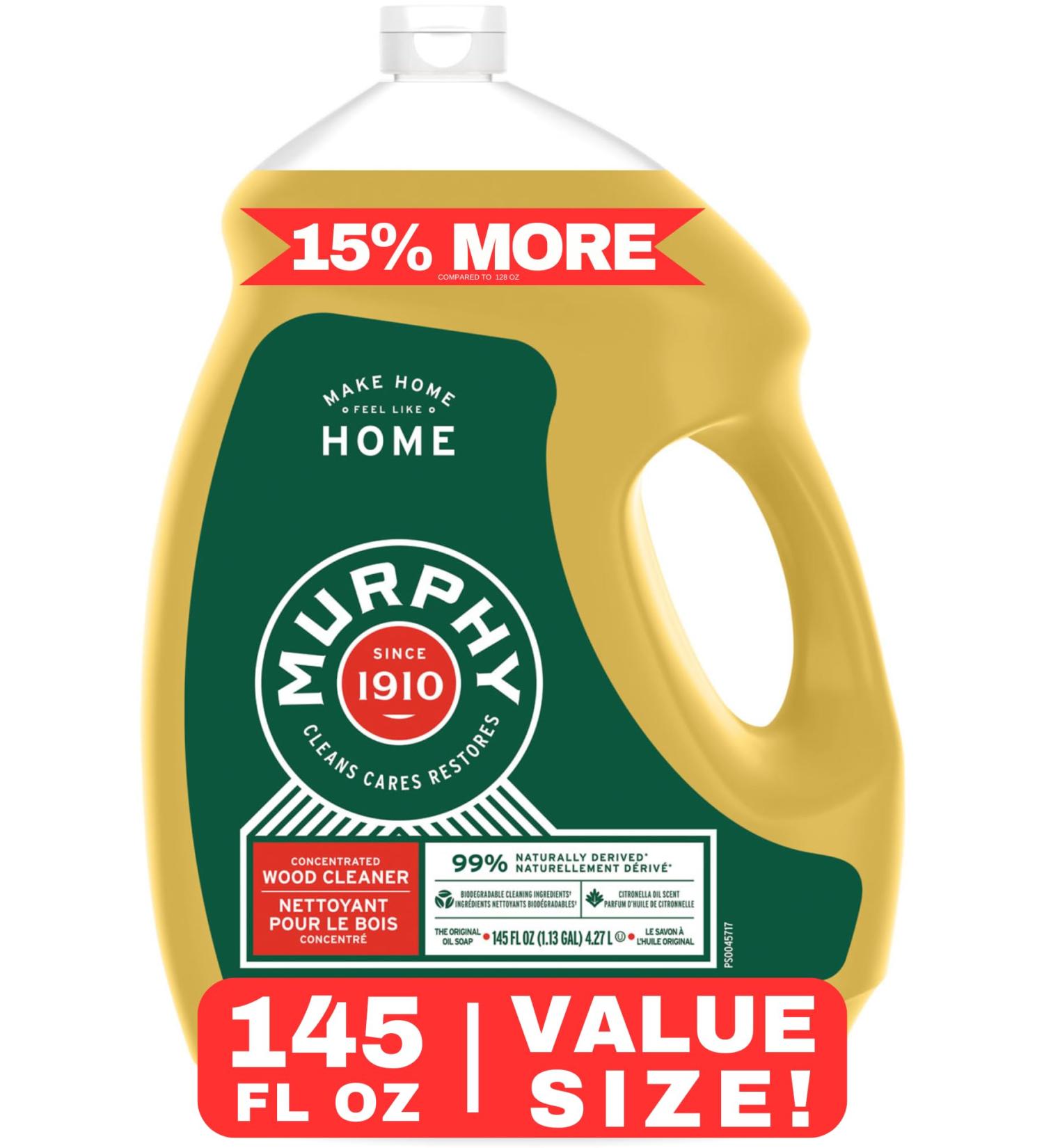 Murphy Oil Soap Wood Cleaner 145 oz | Original Concentrated Formula + PD Bag Best International Shipping - Buy Online on GoSupps.com