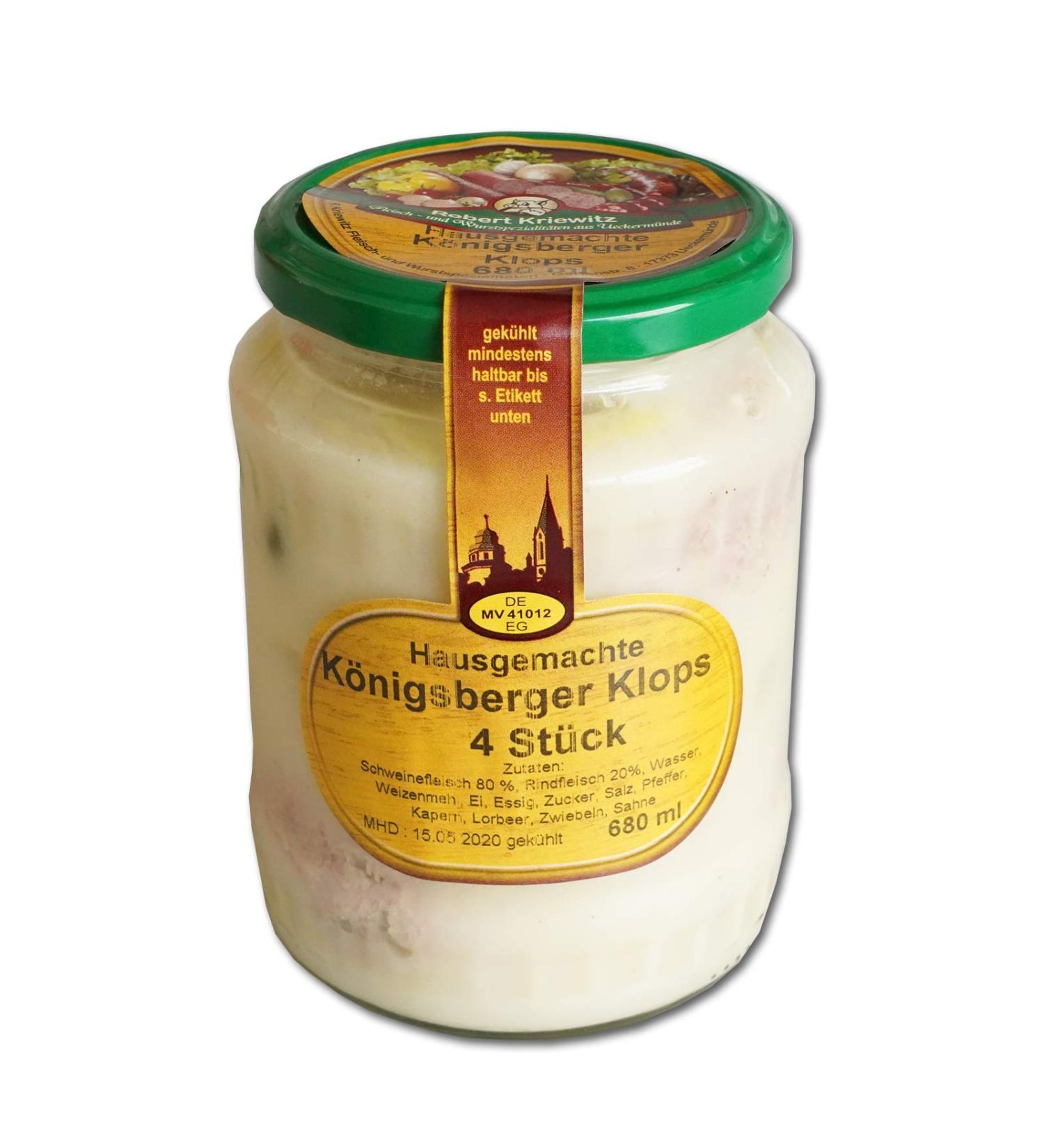 Robert Kriewitz K nigsberger Klopse (meatballs) from Robert Kriewitz butcher shop 680 ml