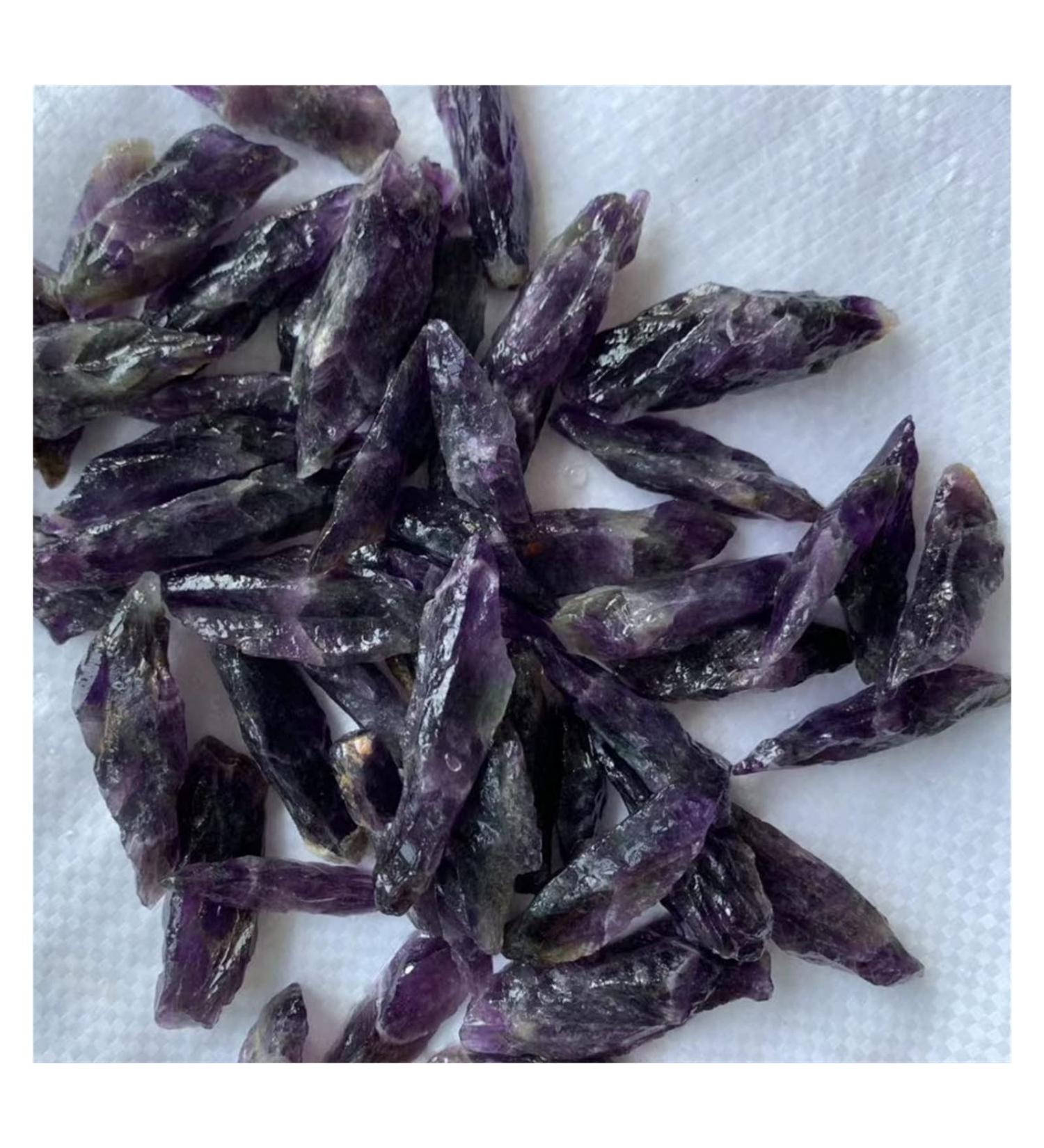 Natural Crystal Rough Amethyst 3-5cm 100g Natural Rough Specimen Amethyst Point Quartz Wand Natural Stones and Minerals Fish Tank Stone (Color : 100g Size : 3-5cm) - Buy Online on GoSupps.com