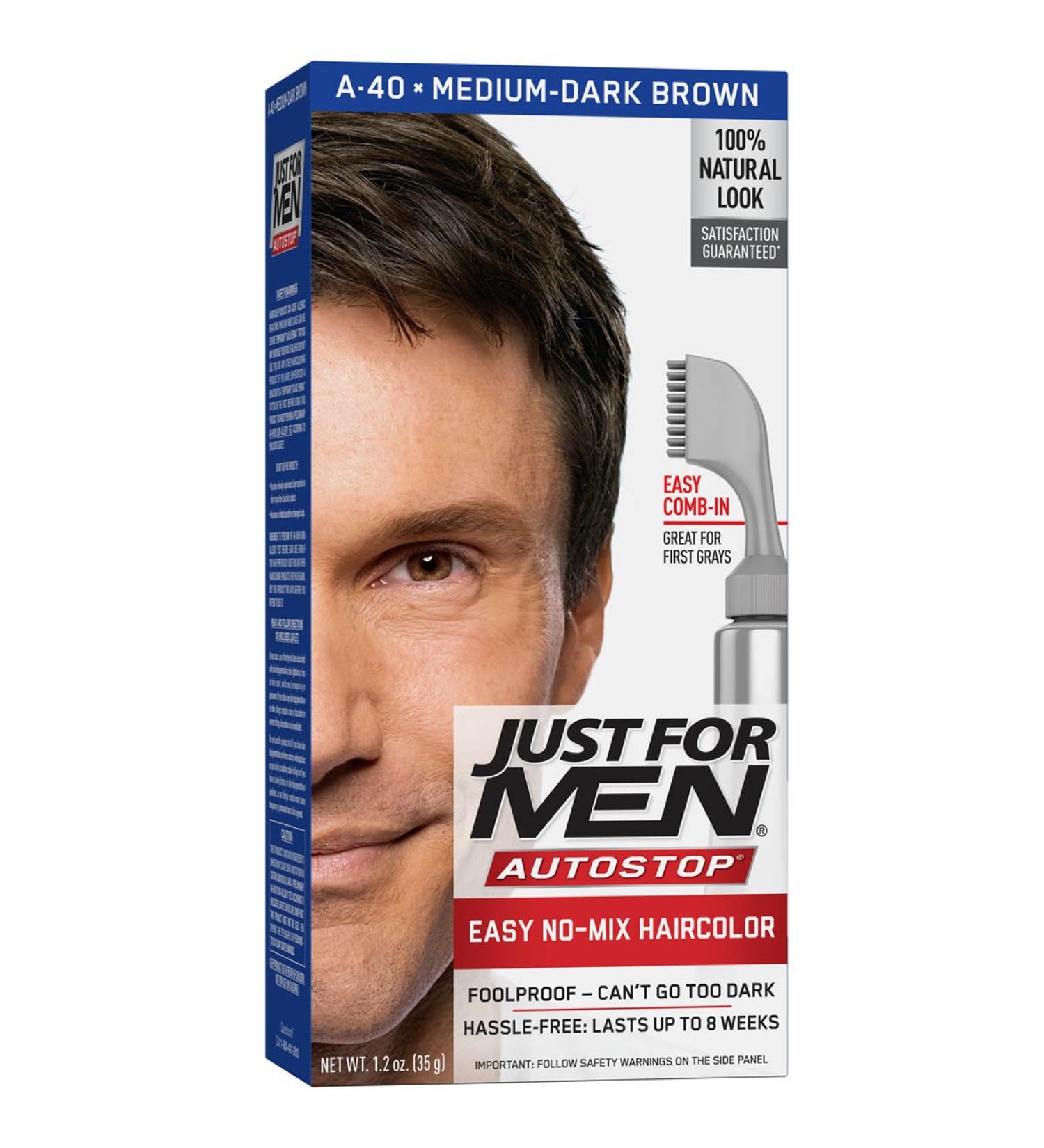 Just for Men Auto Stop Hair Color - Medium Dark Brown | International Shipping Available - Buy Online on GoSupps.com