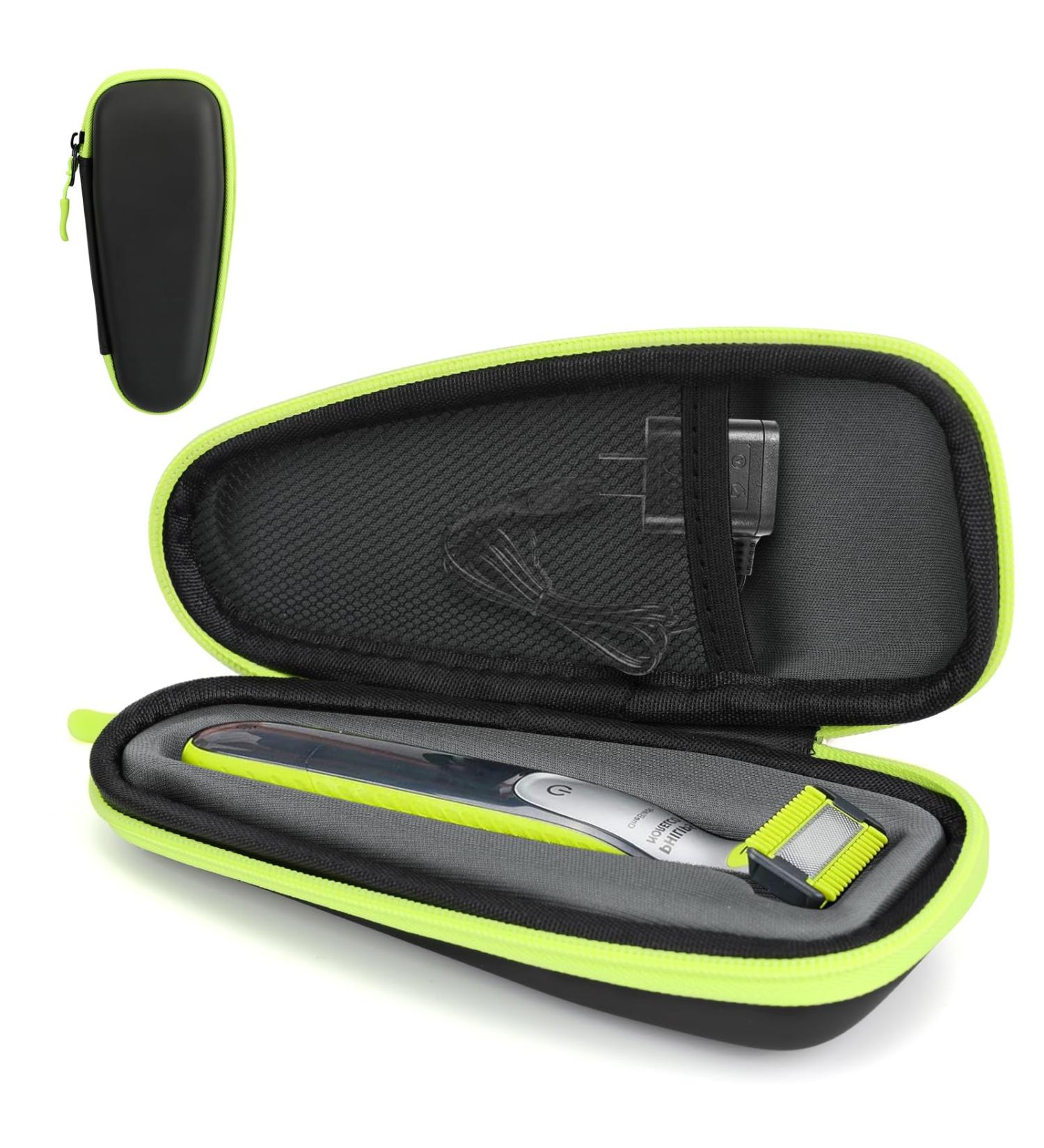 Fyy Bag Case for Philips One Blade | Hard Travel Case for QP2520 QP2530 QP2630 Electric Shaver - Green - Ultimate Protection & Style - Buy Online on GoSupps.com