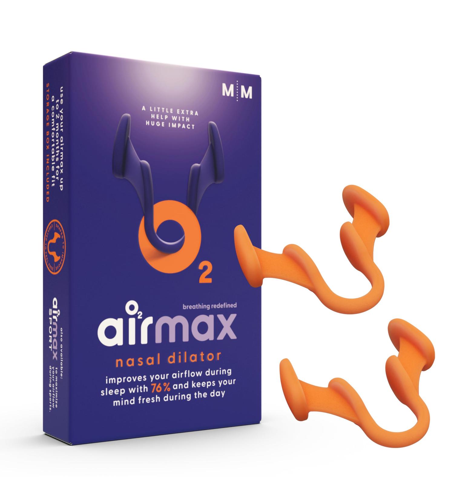 Airmax Nasal Dilator - 76.1% More Air | Breathe & Sleep Better | Snoring Stopper | Medium (M) Pack - 6 Months Supply | Free Breathing Solution - Buy Online on GoSupps.com