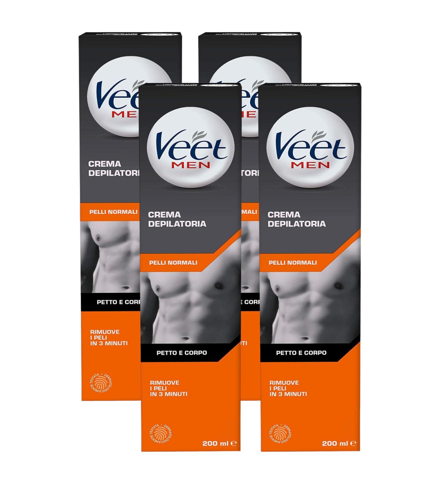  FEI FAN MEN Hair Removal Cream Breast and Body for Normal Skin Removes Hair in 3 Minutes Leaves Skin Moisturized 200ml (4 Units) - Buy Online on GoSupps.com