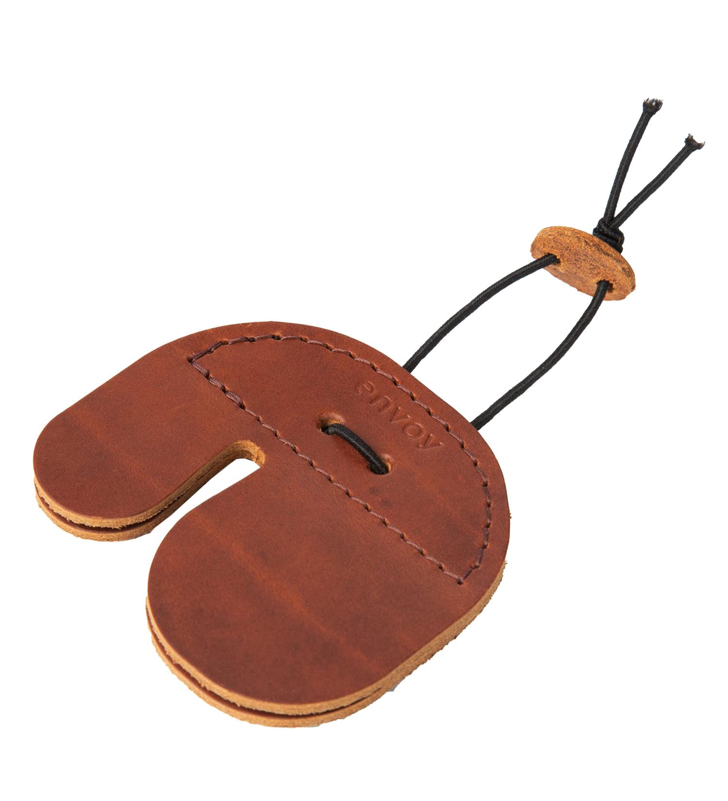 Envoy Leather Archery Finger Tab | Finger Guard for Recurve Bows | Made in USA - Cognac - Buy Online on GoSupps.com