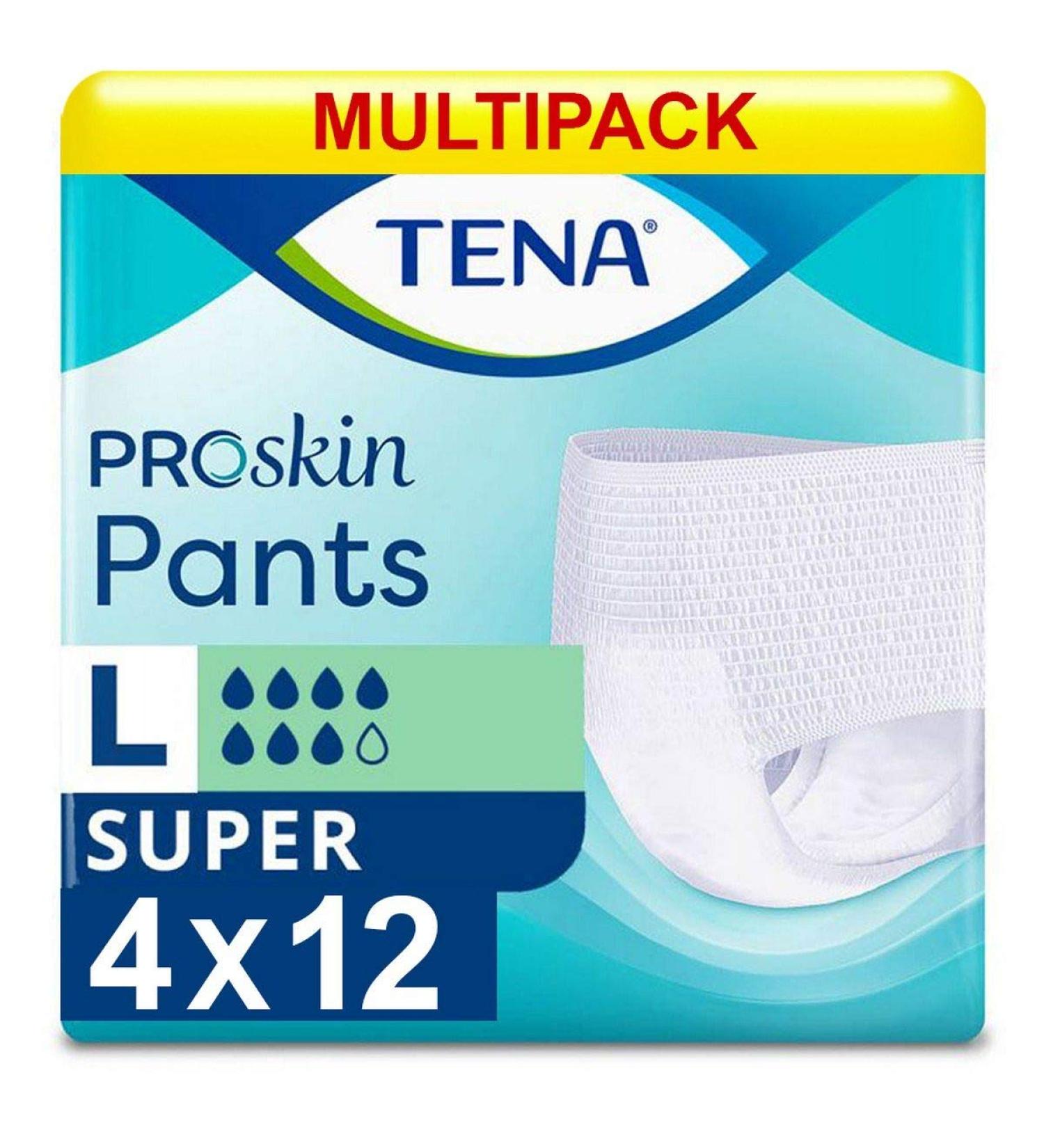 Tena Pants Super Large for Severe Bladder Weakness - Pack of 48 (4 x 12) - Best Choice for Comfort & Protection - Buy Online on GoSupps.com