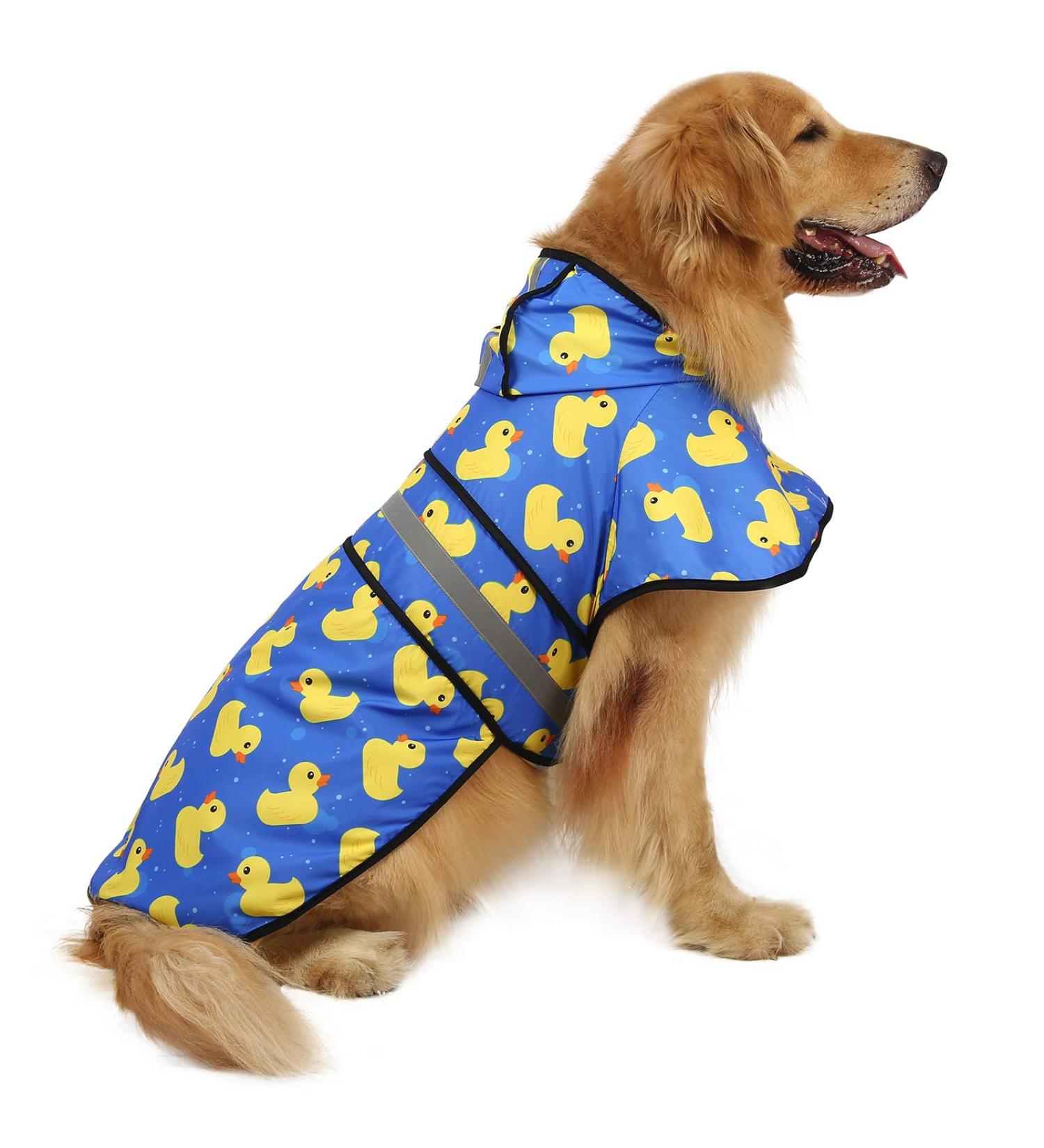 HDE Dog Raincoat Hooded Slicker Poncho for Small to X-Large Dogs (Rubber Ducks, Large) - Waterproof Pet Jacket - Buy Online on GoSupps.com