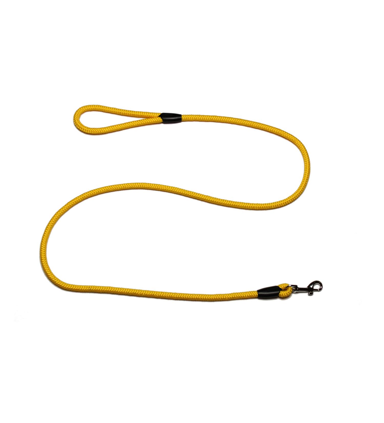 Leash - rope leash with hand loop Basic 10mm 27 colours 7 lengths (1.55 m canary yellow) 1.55 m canary yellow