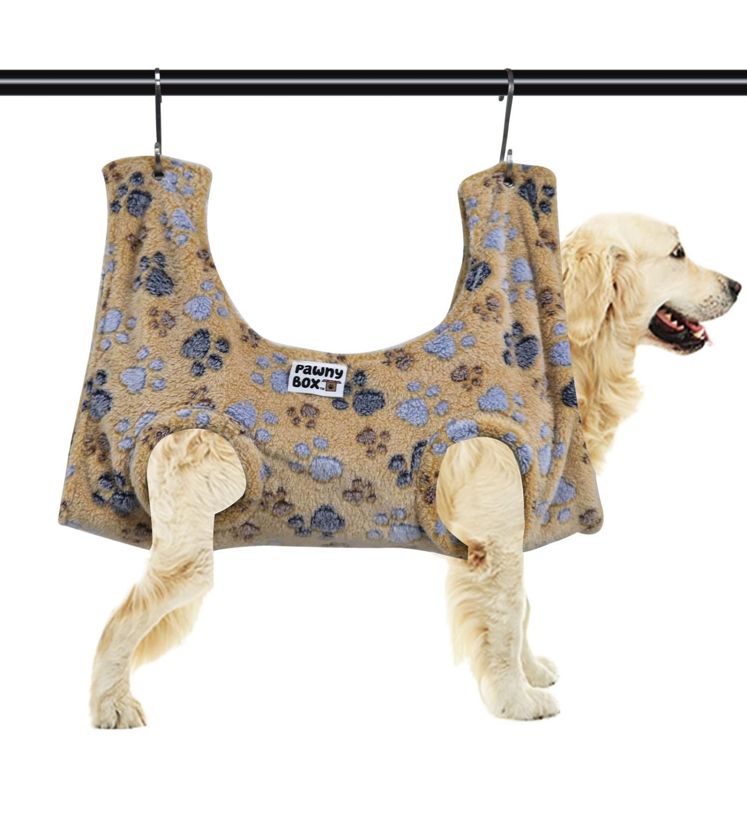 Pawny Box Pet Hammock for Grooming with Harness for Cats and Dogs - Ear, Eye, and Nails Care | Restraint Bag for Comfortable and Breathable Restraints - Paws Large - Buy Online on GoSupps.com