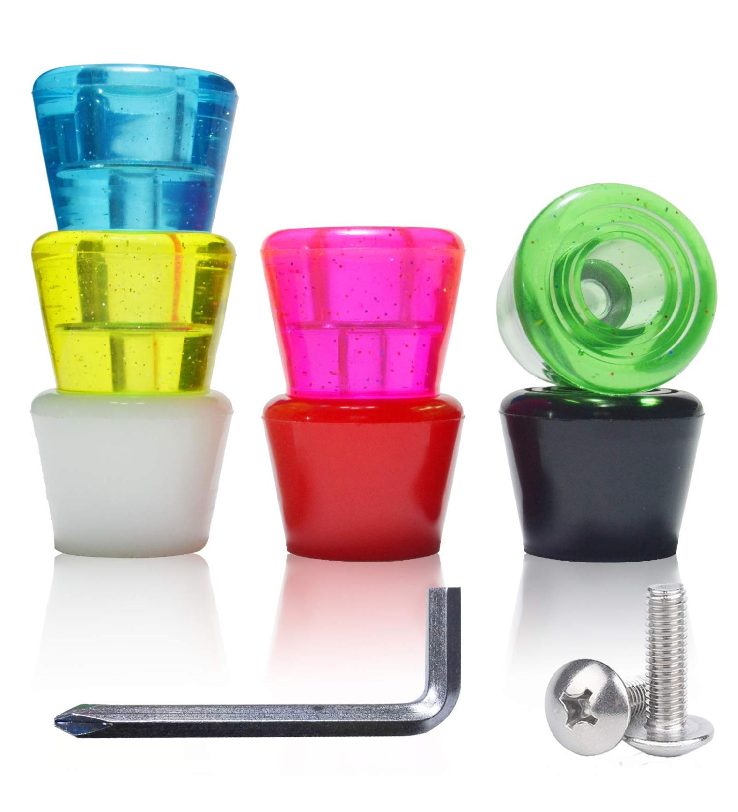 Fyaner PU Rubber Roller Skate Toe Stoppers - 1 Pair with Screws and Wrench - Buy Online on GoSupps.com
