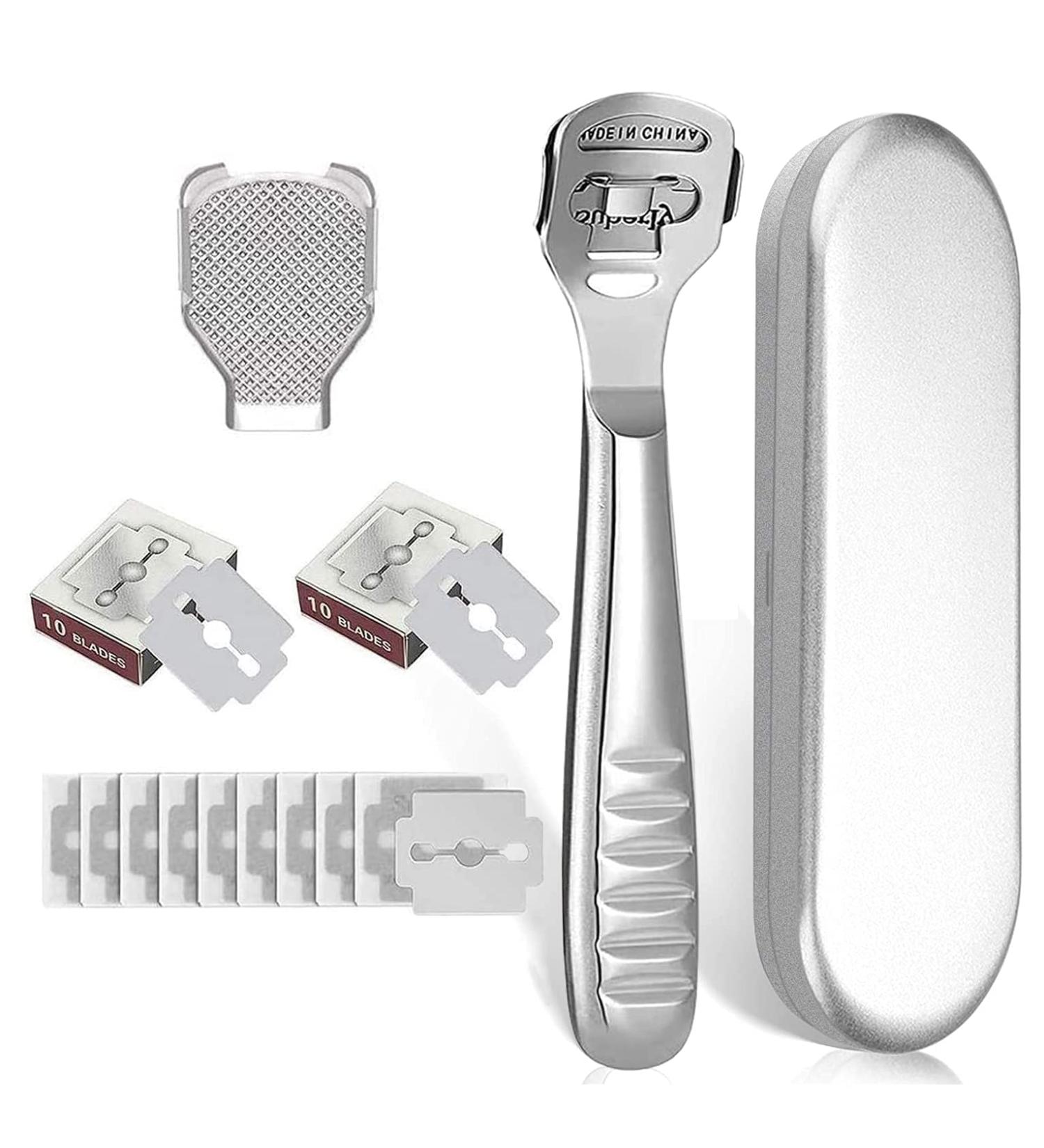 Vokmon Pedicure Hornhauter Set - Professional Foot File with Replacement Blades for Effective Hard Skin Removal | Perfect for Foot & Hand Care - Buy Online on GoSupps.com