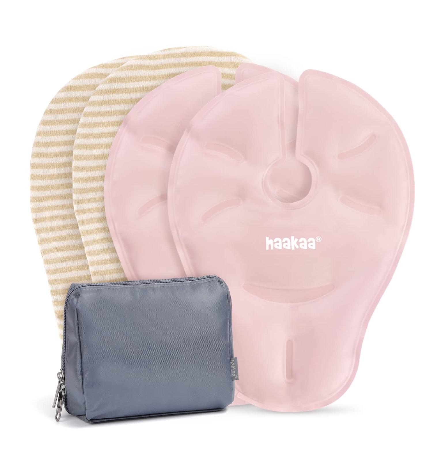 Haakaa Hot & Cold Reusable Breast Therapy Pads-2pk (Blush) for Breastfeeding - Improve Milk Flow, Relieve Engorgement, Mastitis & Plugged Ducts - Buy Online on GoSupps.com