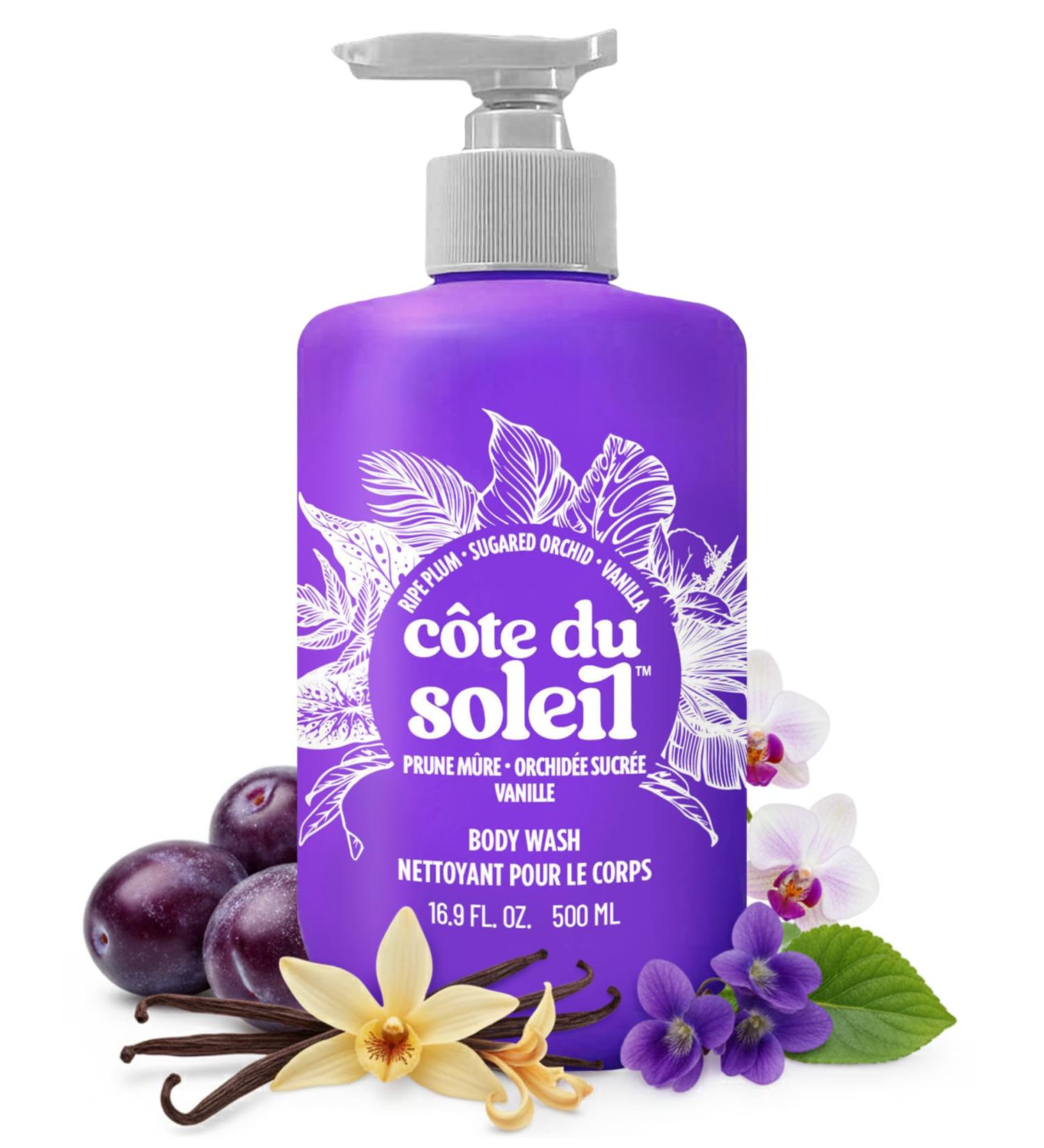 PB ParfumsBelcam C te du Soleil Body Wash for Women Warm Floral Woody Scent with Ripe Plum, Sugared Orchid & Vanilla Moisturizing Shower Gel, Hydrating Body Wash for Daily Use, 16.9 fl oz - Buy Online on GoSupps.com