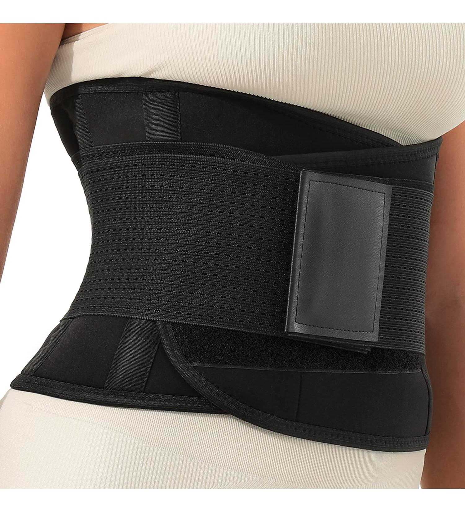 RAKZU Breathable Back Brace Lumbar Support Belt | Size Medium | Pain Relief for Women Men - Herniated Disc, Sciatica, Heavy Lifting - Dual Adjustable Straps - Buy Online on GoSupps.com
