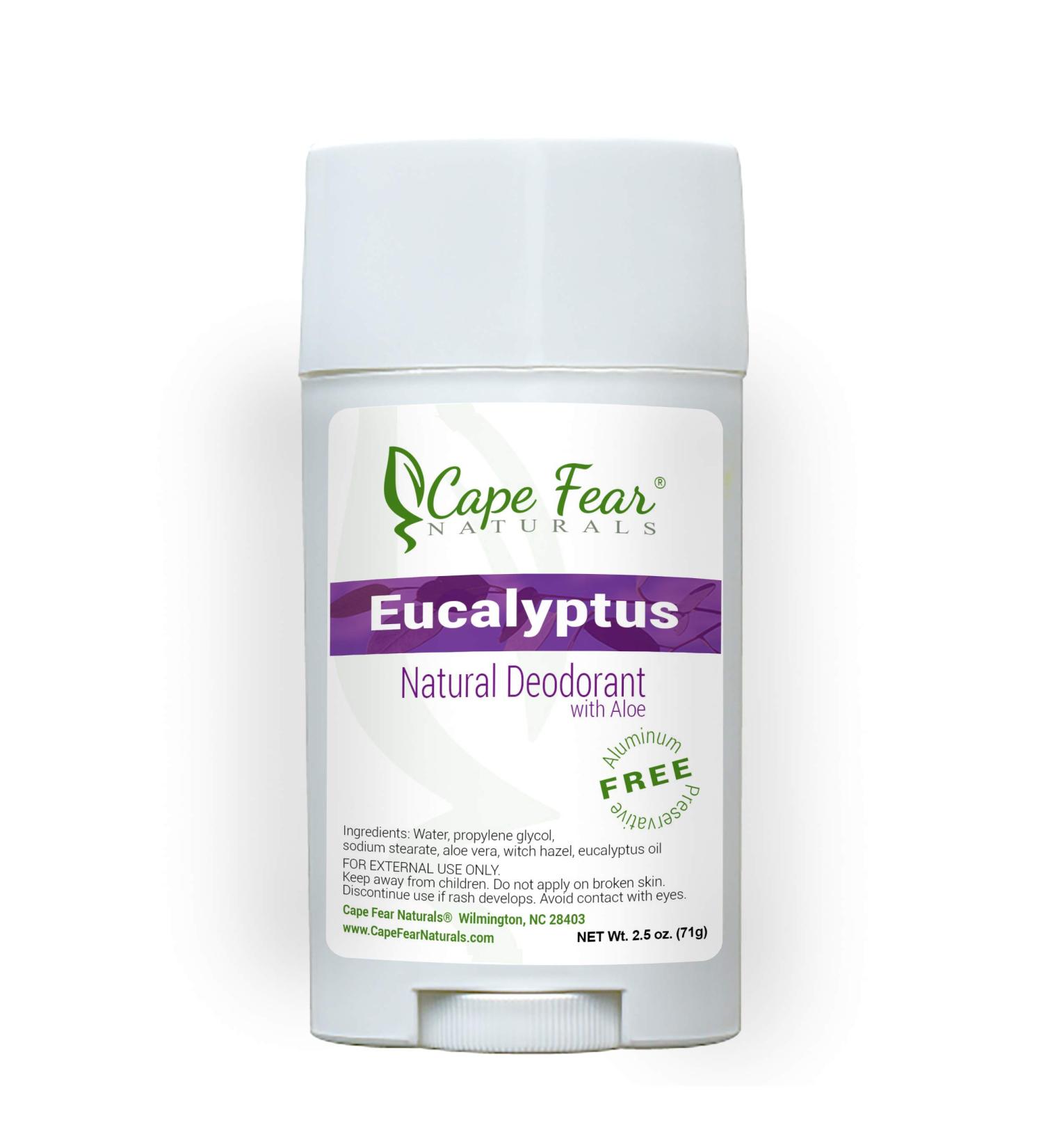Eucalyptus Natural Deodorant Stick | Aluminum & Preservative Free | 2.5oz | Best International Shipping - Buy Online on GoSupps.com