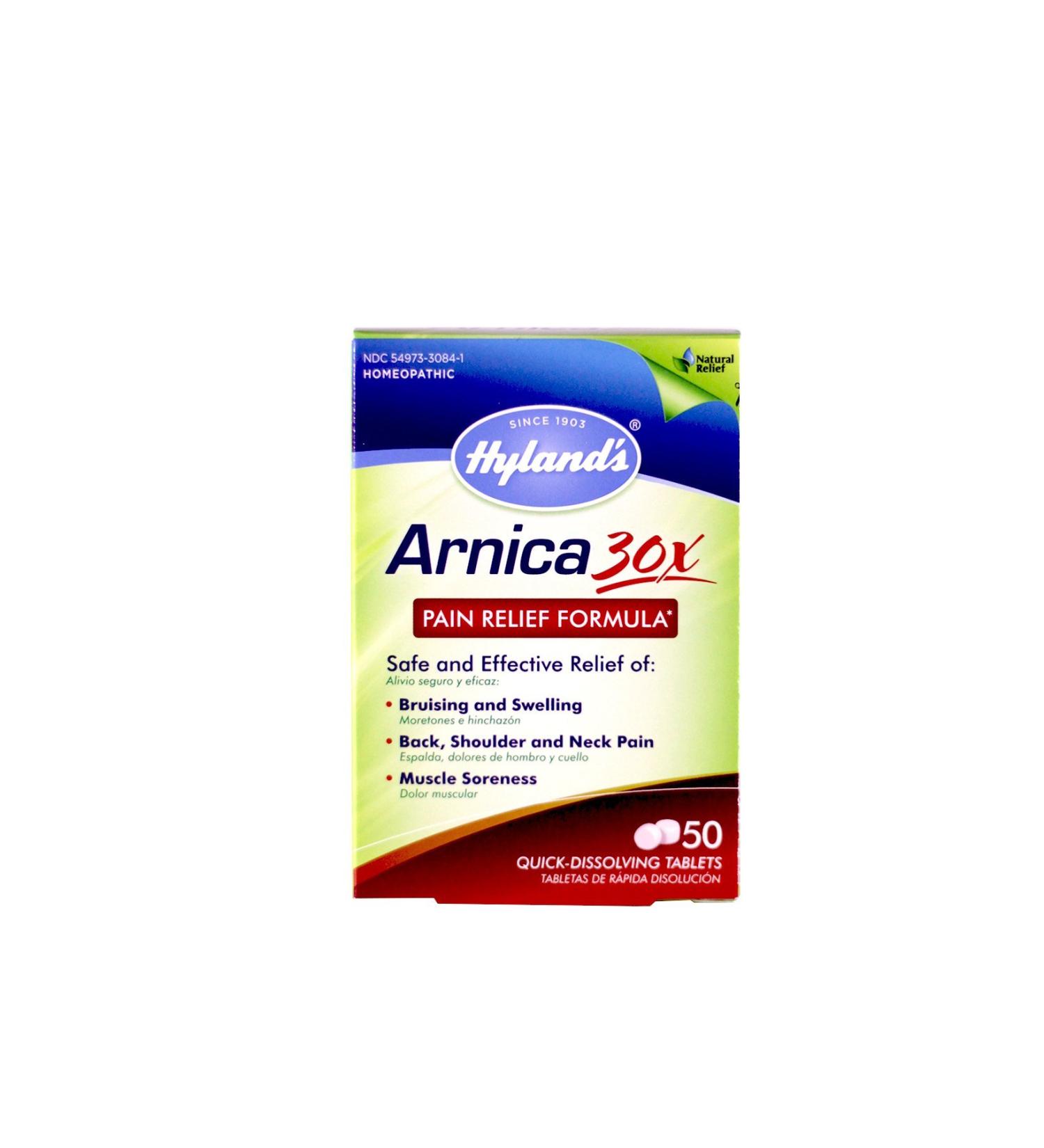 Hyland's Arnica Tablets 30X | Natural Homeopathic Pain Relief & Bruising - 50 Count (Pack of 6) - Fast International Shipping - Buy Online on GoSupps.com
