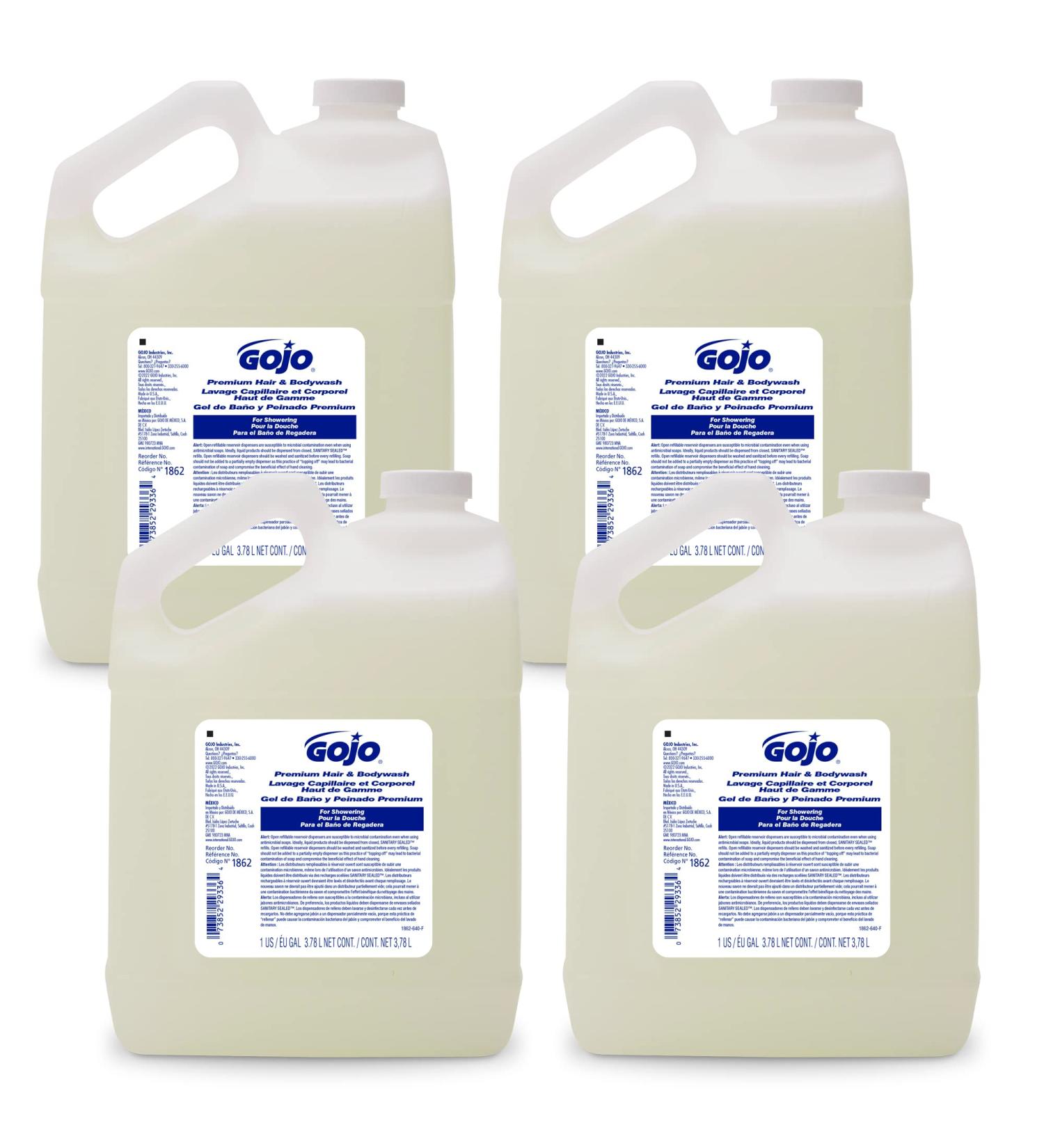 GOJO Premium Hair & Body Wash Waterfall Fragrance Gallon Pour Bottles (Pack of 4) 1862-04 - Buy Online on GoSupps.com