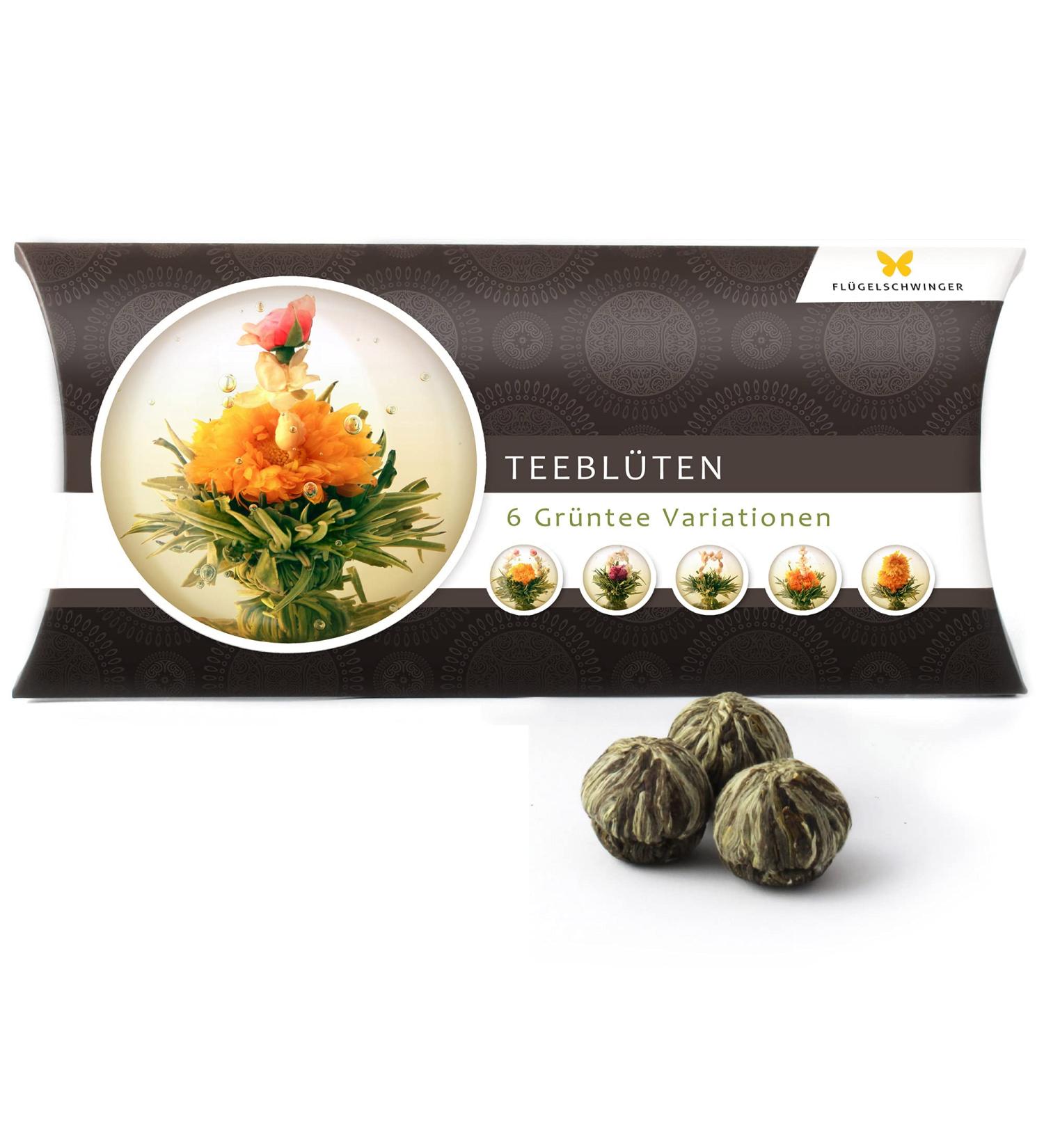 6 Tea Blower Gift Box - Blooming Green Tea Variations | Unique Gift for Birthdays Mother's Day & Christmas - Perfect for Tea Lovers - Buy Online on GoSupps.com