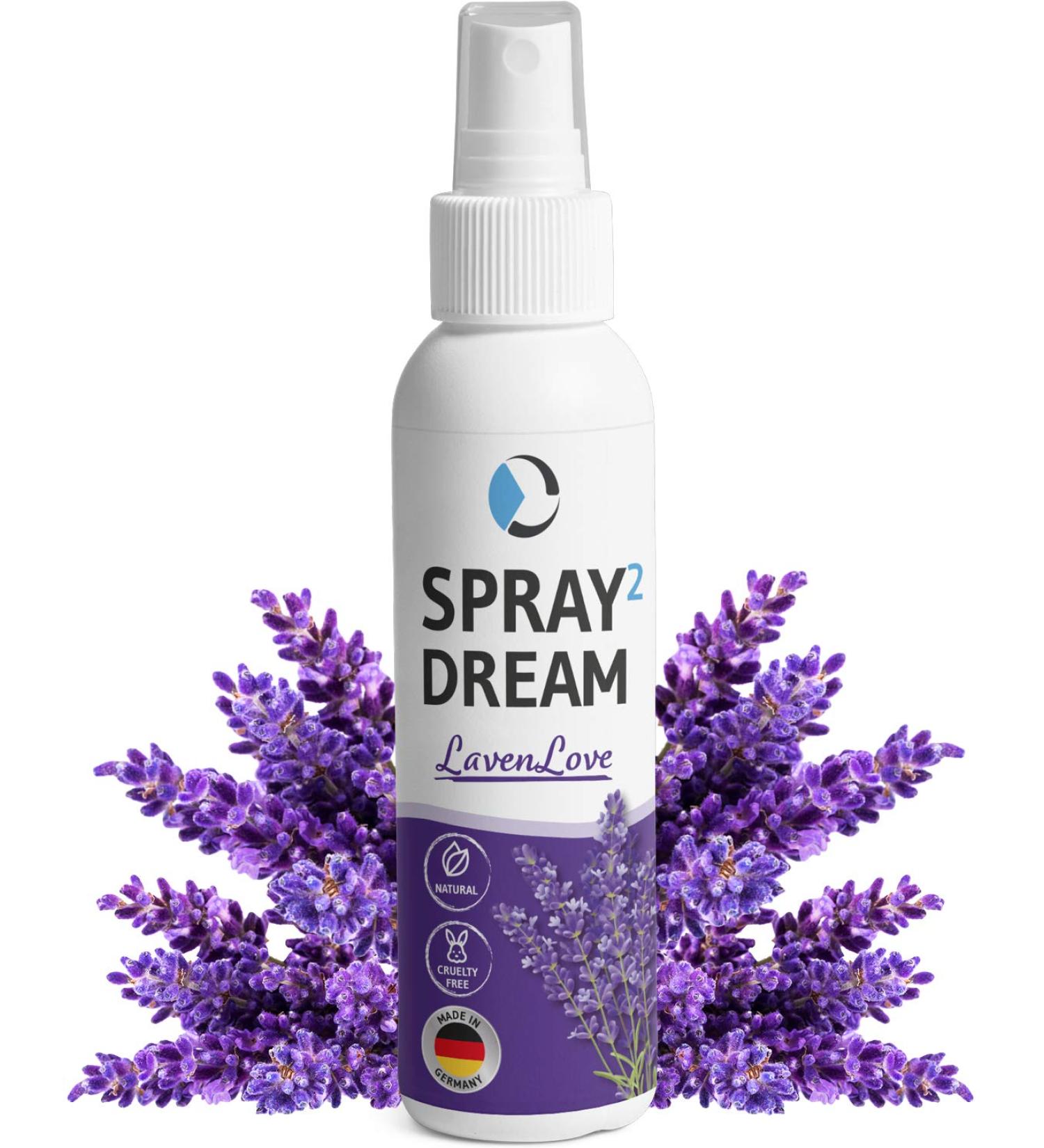 Relaxing Lavender Pillow Spray | Deep Sleep Spray with Essential Oils | 100ml Lavenlove - Aroma for Restful Sleep - Buy Online on GoSupps.com