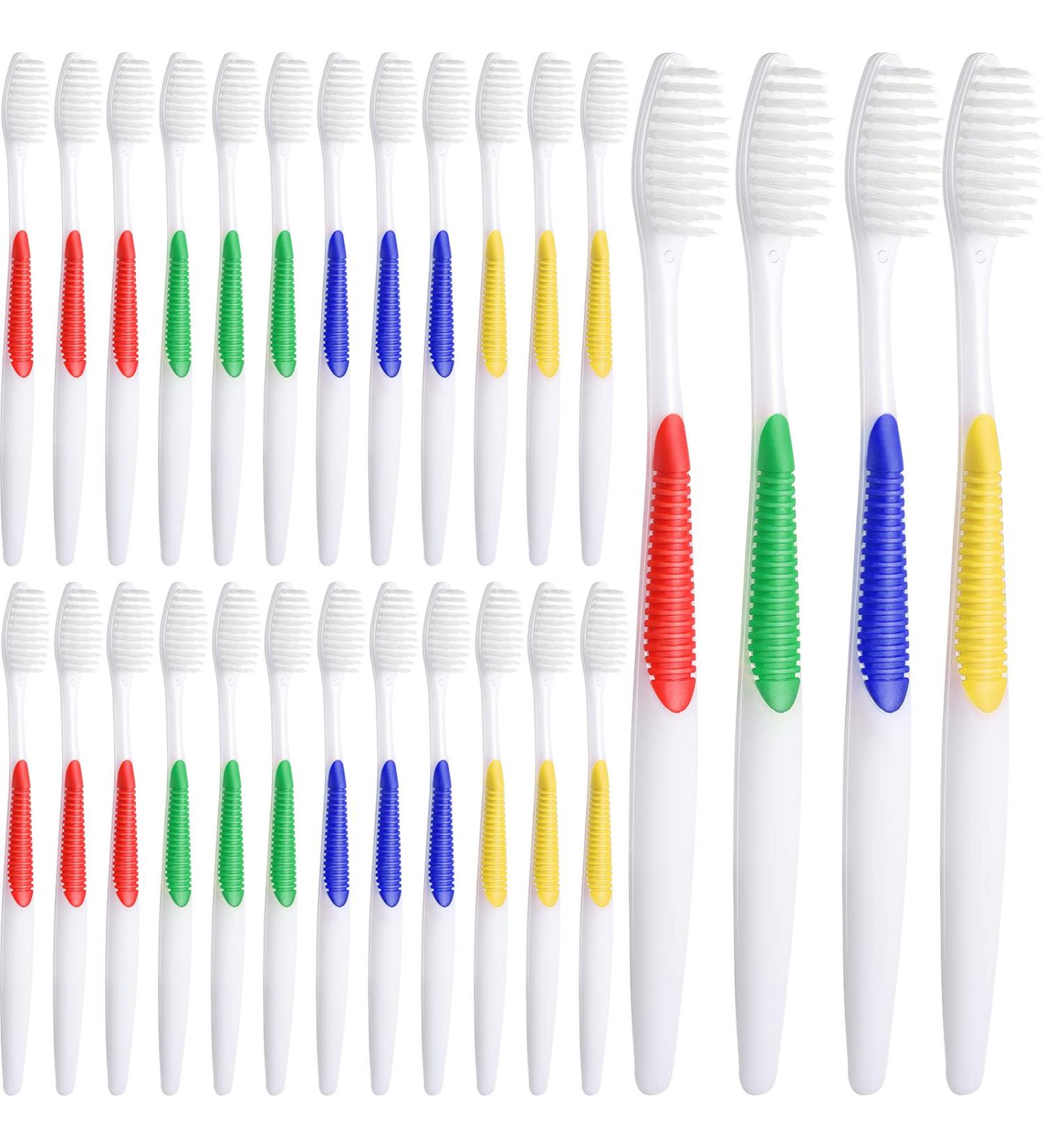 Honeydak 200 Disposable Toothbrushes | Individually Wrapped Soft Bristle Multicolor Travel Toothbrushes for Hotels | Ideal for International Shipping - Buy Online on GoSupps.com