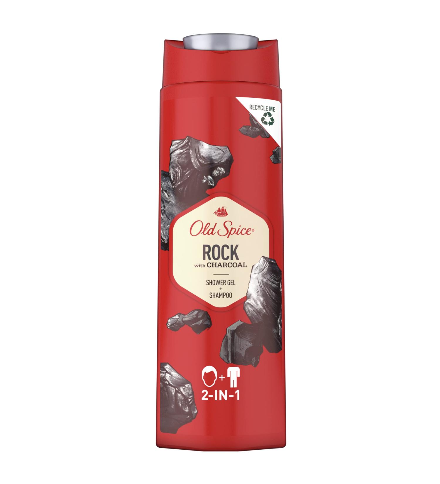 Procter Gamble Old Spice Rock Shower Gel & Shampoo for Men 400 ml Amber 400 ml Paquete de 1 - Buy Online on GoSupps.com