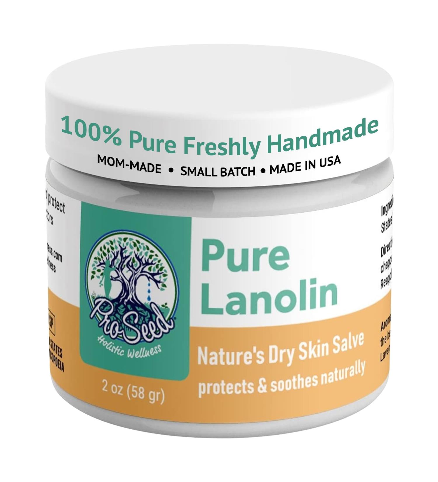 100% Pure Lanolin Handmade in USA Unrefined Balm Dry & Itchy Skin Cracked Lips Breastfeeding Nipple Cream Baby Care Moisture-Rich Nursing Essentials & Petroleum-Free for Hands Face & Body 2 Ounce Plastic Jar - Buy Online on GoSupps.com