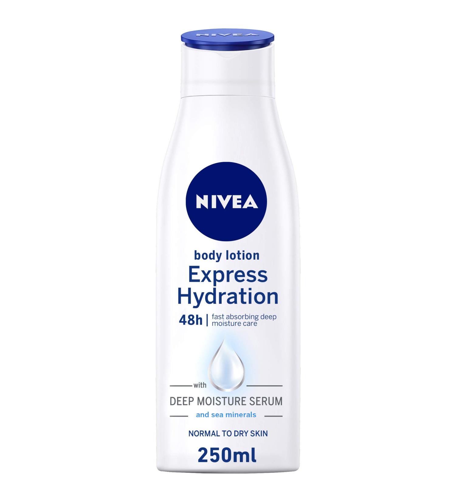 Nivea Express Hydration Body Lotion 250ml - Deep Moisture & Fast Absorption for All Skin Types | Shop Internationally - Buy Online on GoSupps.com