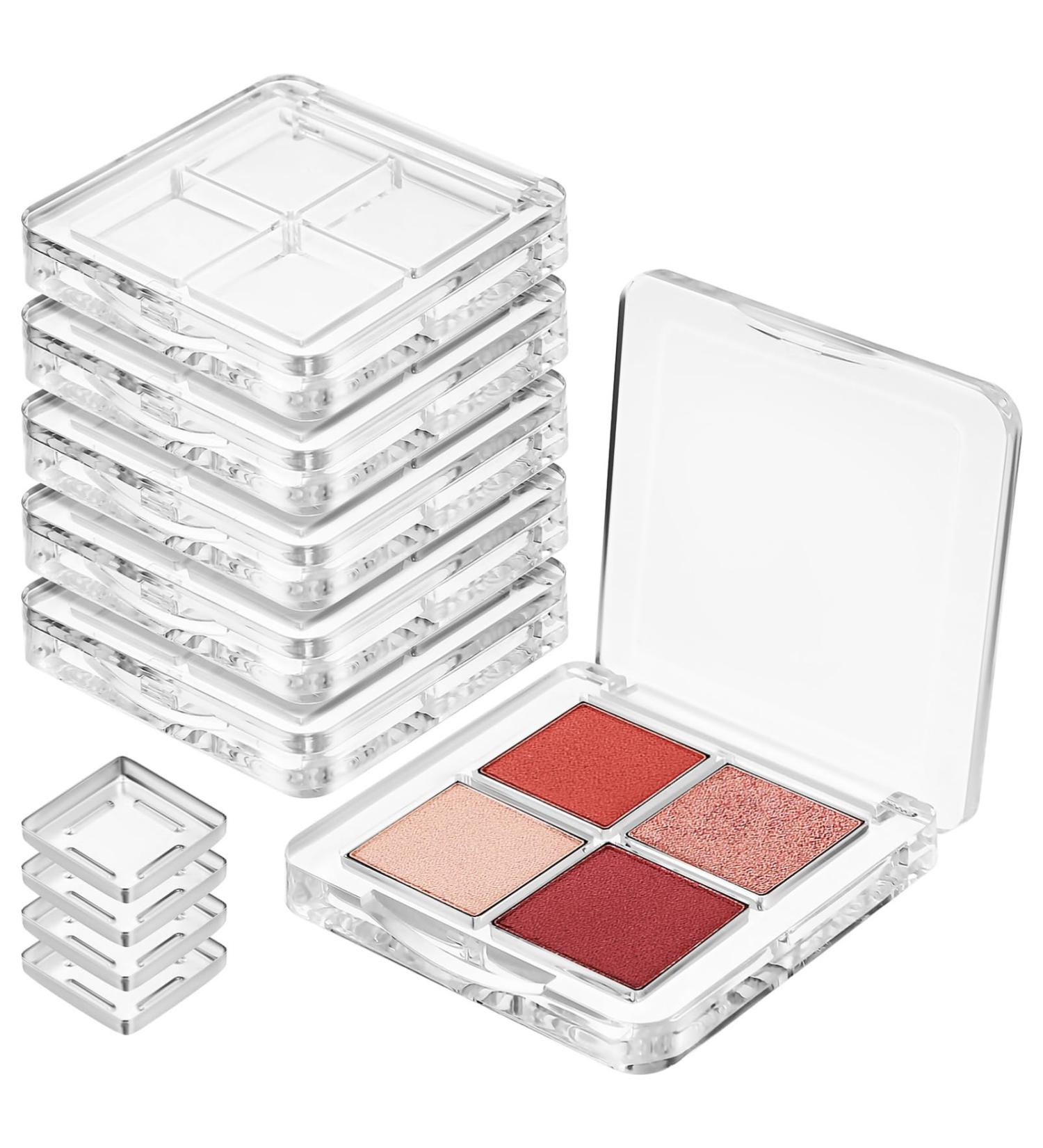 FOYTOKI 6 Pcs Transparent Square Eye Shadow Box Empty Palette for Makeup Refillable Makeup Palette Plastic - Buy Online on GoSupps.com