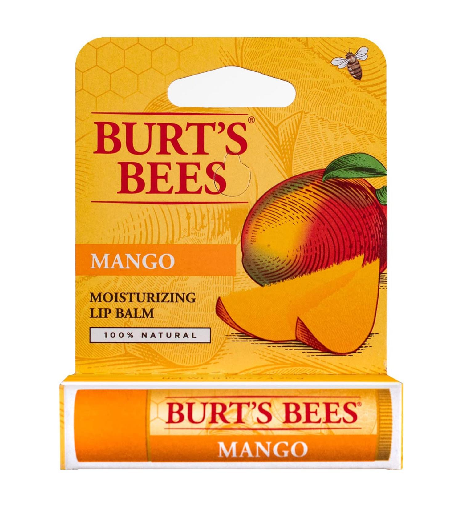 Burt's Bees Mango Lip Balm 0.15 oz - Pack of 12 | Hydrating & Nourishing | International Shipping Available - Buy Online on GoSupps.com