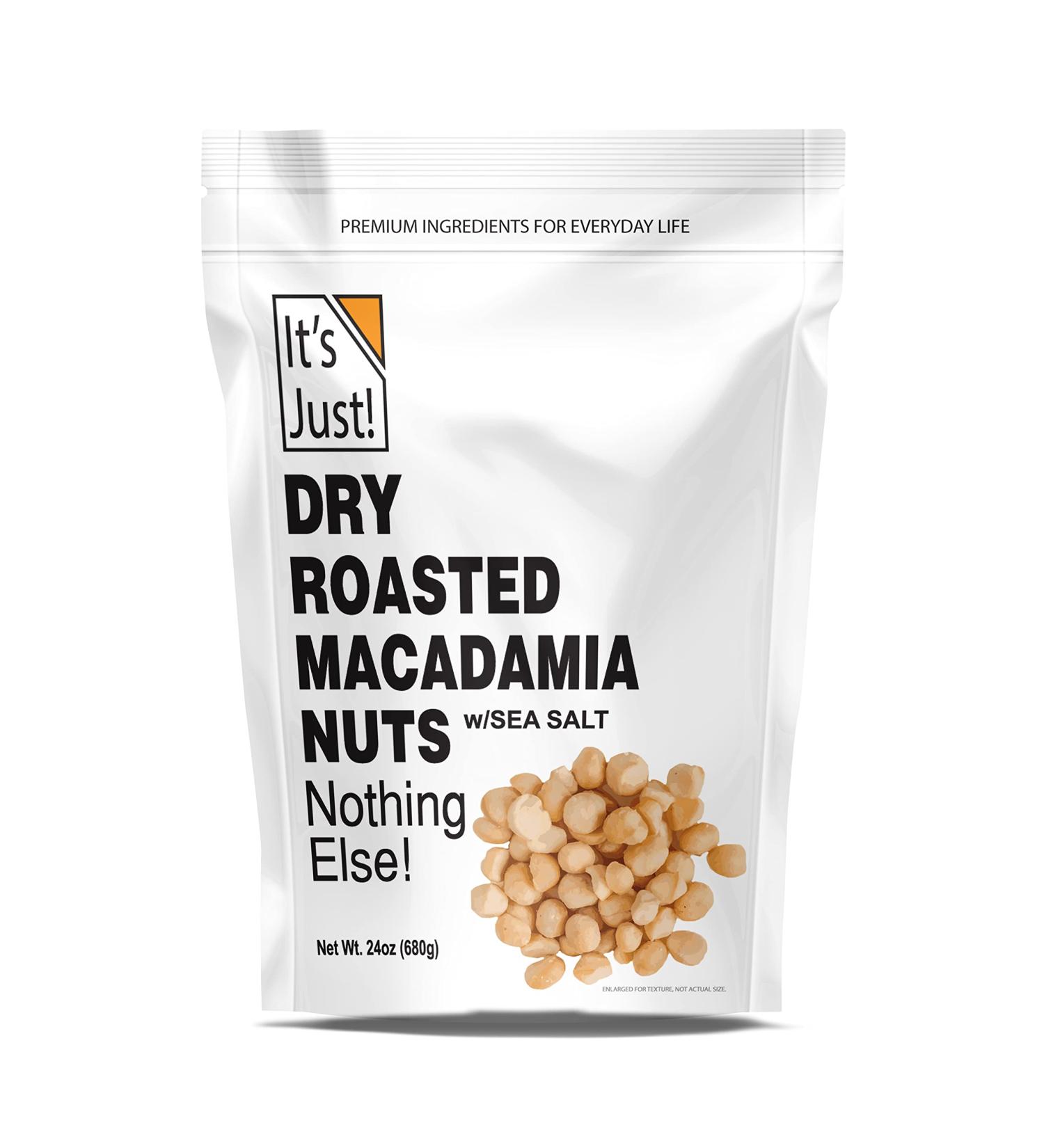 Macadamia Nuts from Hawaii - Dry Roasted & Sea Salted 24oz (1.5lb Pack) - Buy Online on GoSupps.com