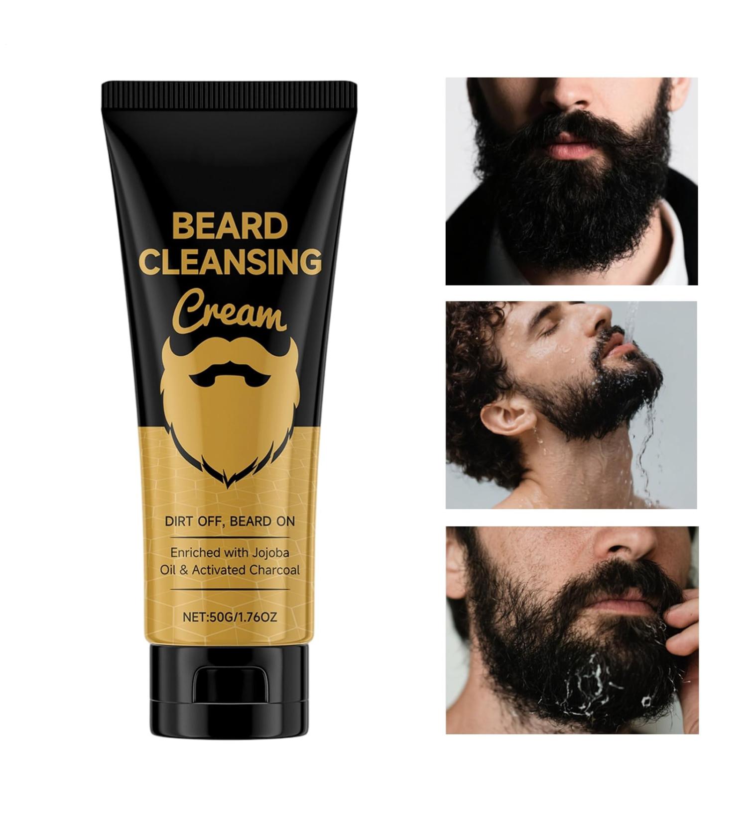  WJnflQN Beard Shampoo Moisturizing Balm and Softening Cream | Moisturizing Mustache Wash | Ideal for Shaving Grooming Daily Care Travel Weekends and Home - Buy Online on GoSupps.com