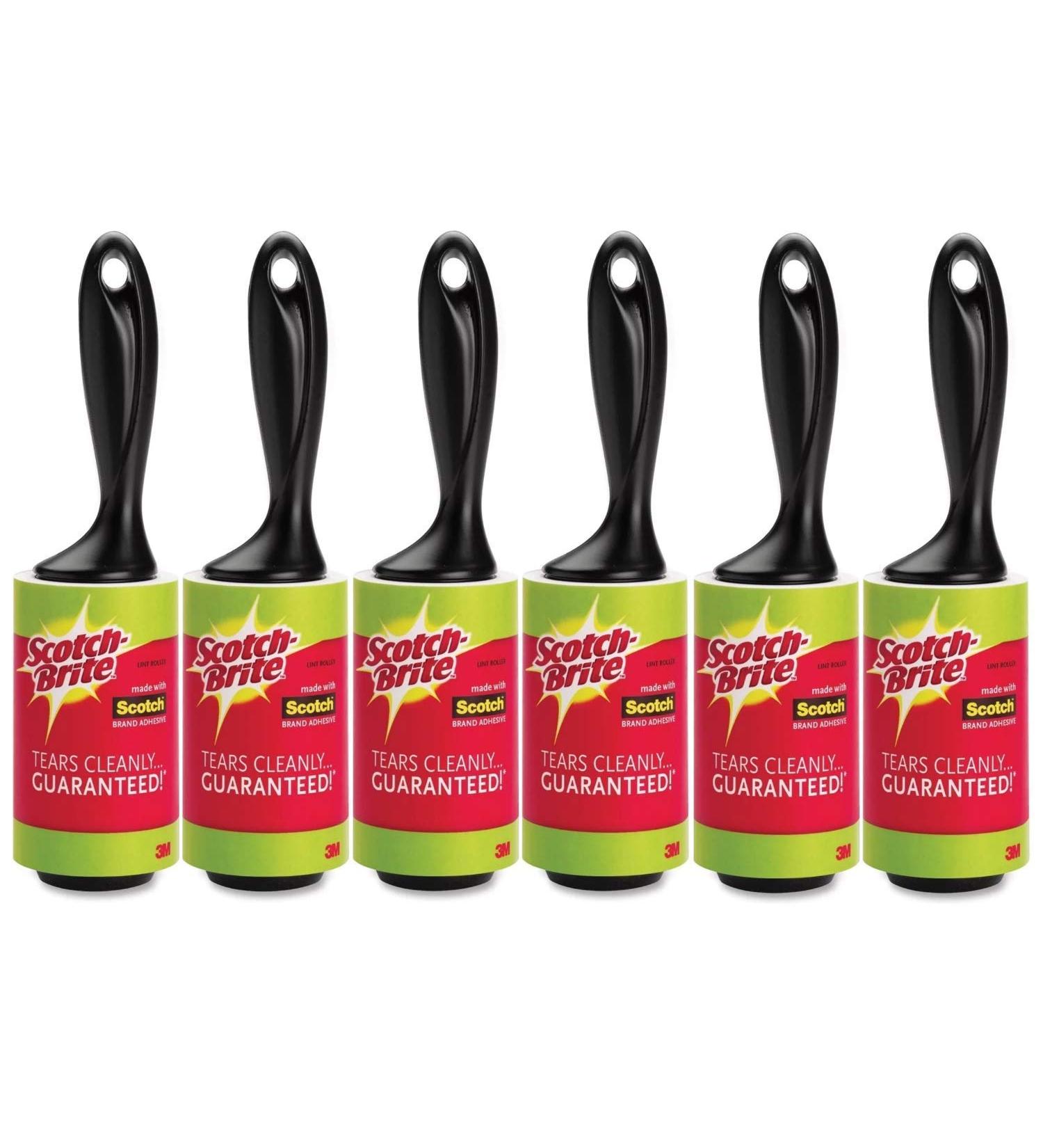 Lint Roller Removes lint fur fuzz and other debris from clothing and upholstery(Pack of 6 56 sheets on each roll)