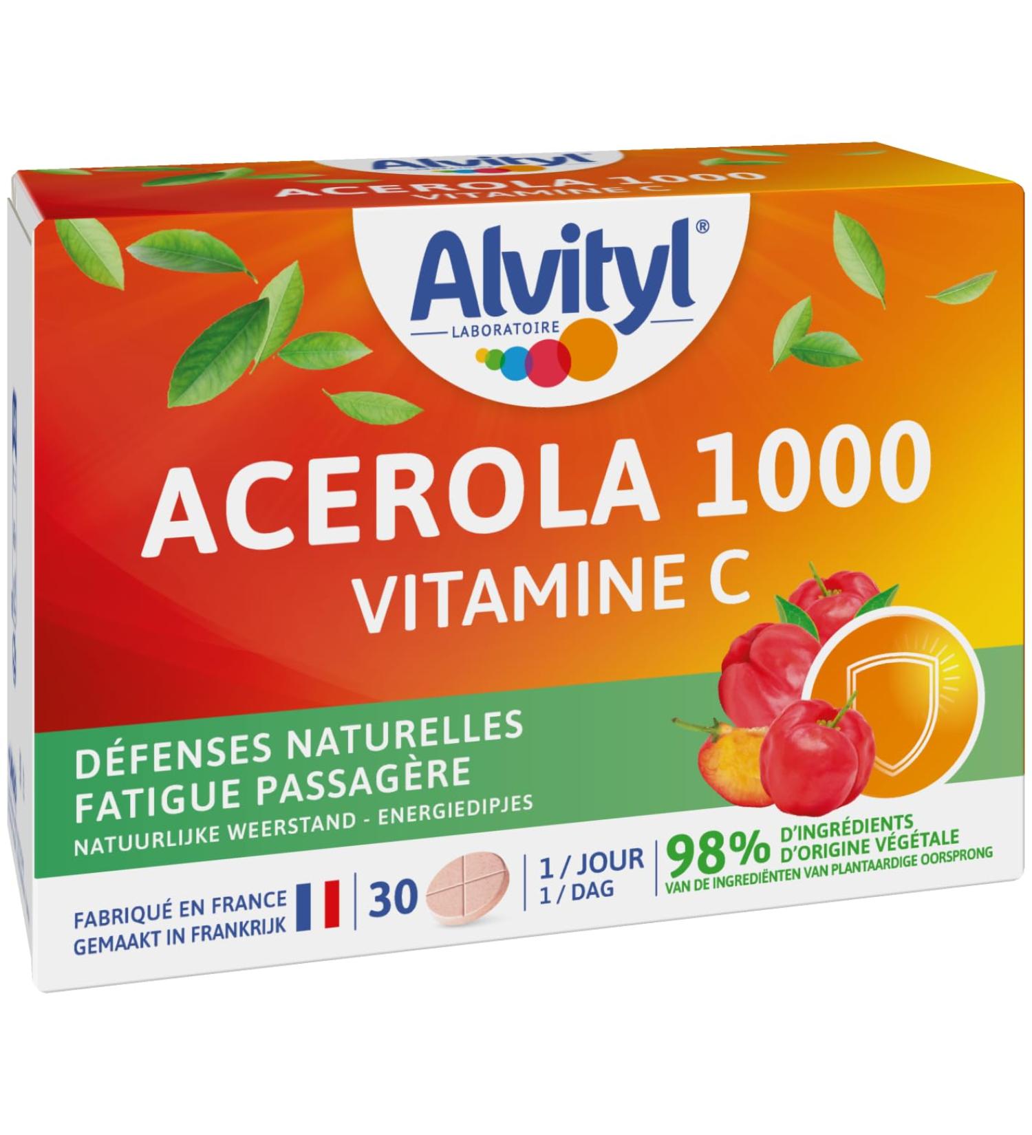 Alvityl - Acerola 1000 Tablets - Acerola - Vitamin C - 30 tablets 1/day - Buy Online on GoSupps.com
