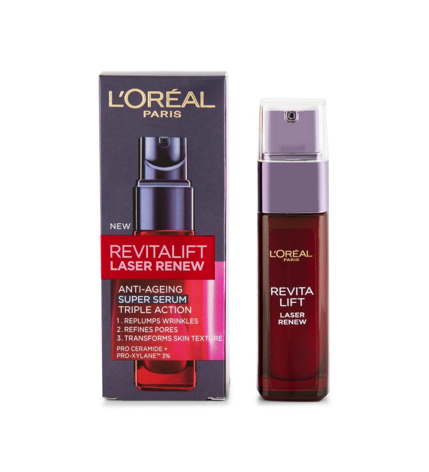 L'Oreal Revitalift Laser Renew Serum (X3) 30ml/1oz - Anti-Aging Skincare - Buy Online on GoSupps.com